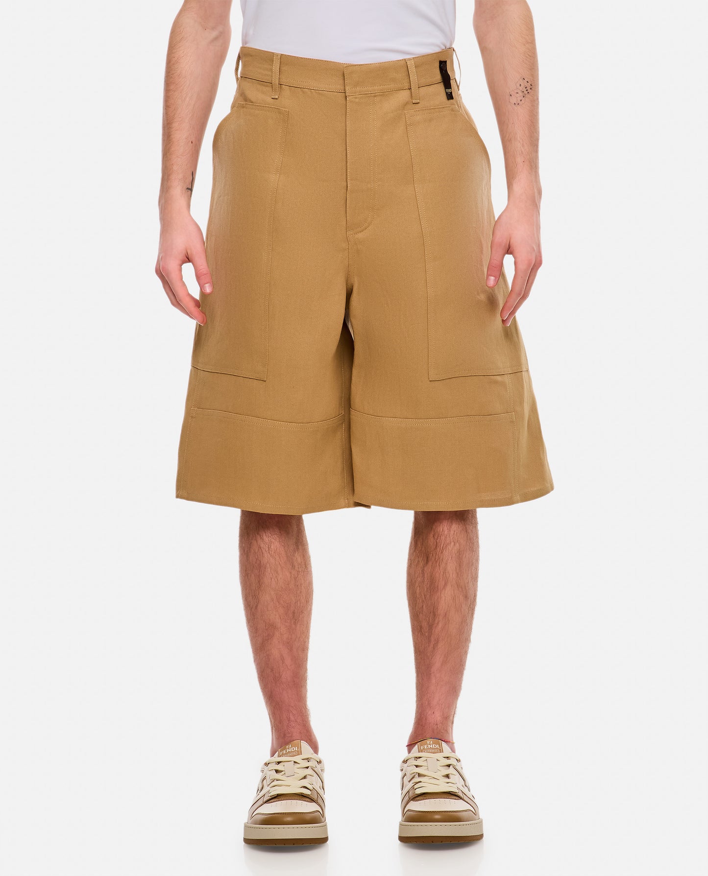 Fendi Men Paper Canvas Bermuda FENDI