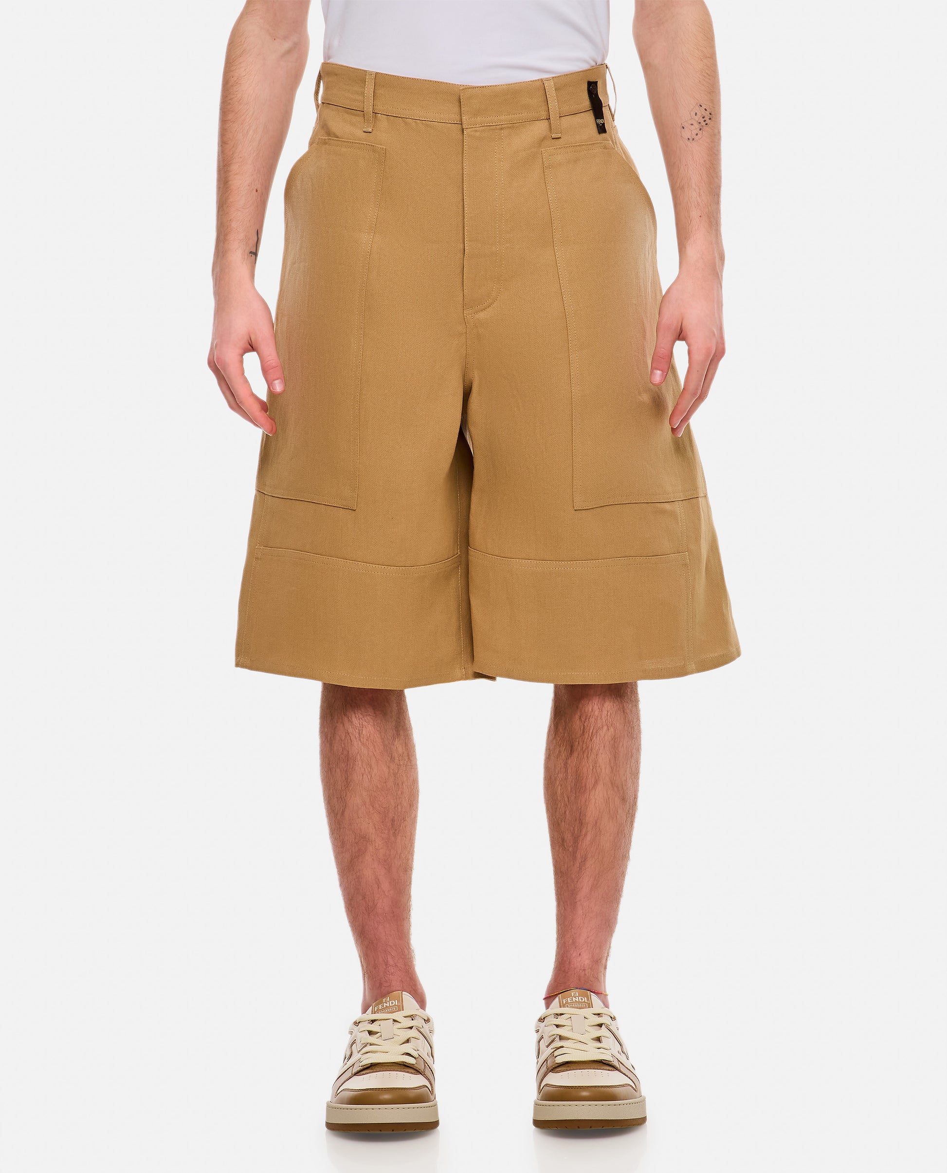 Fendi Men Paper Canvas Bermuda FENDI