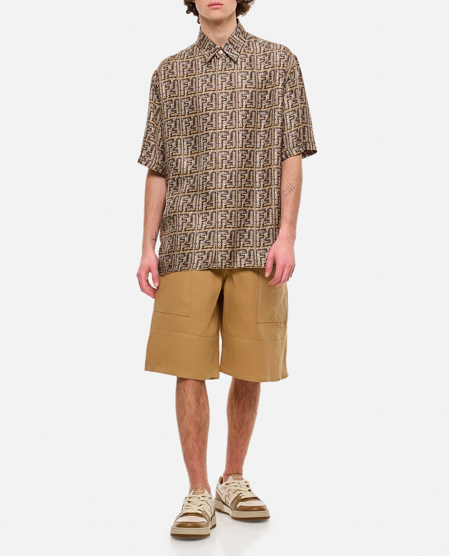 Fendi Men Paper Canvas Bermuda FENDI