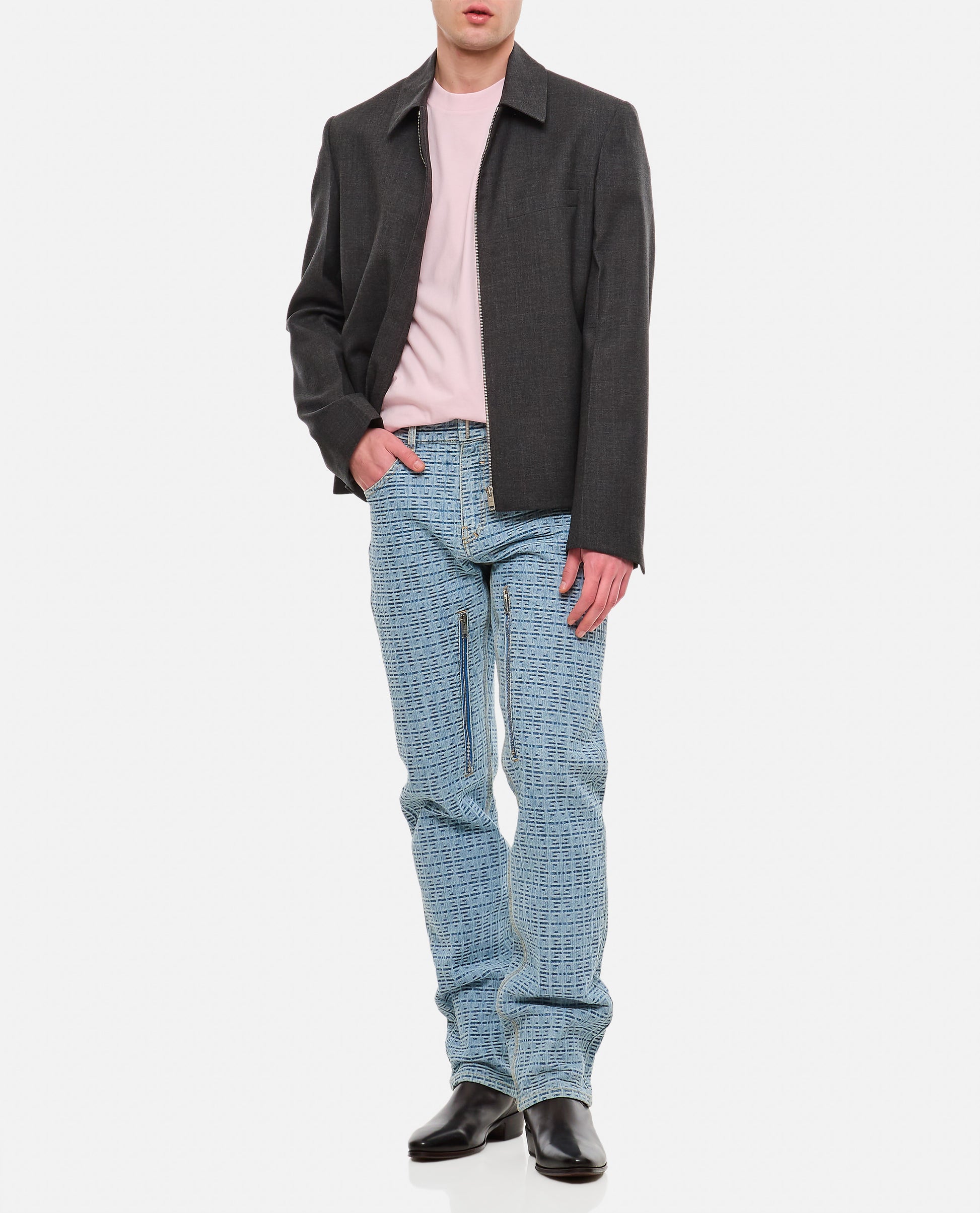 Givenchy Men Zipped Short Structured Jacket GIVENCHY