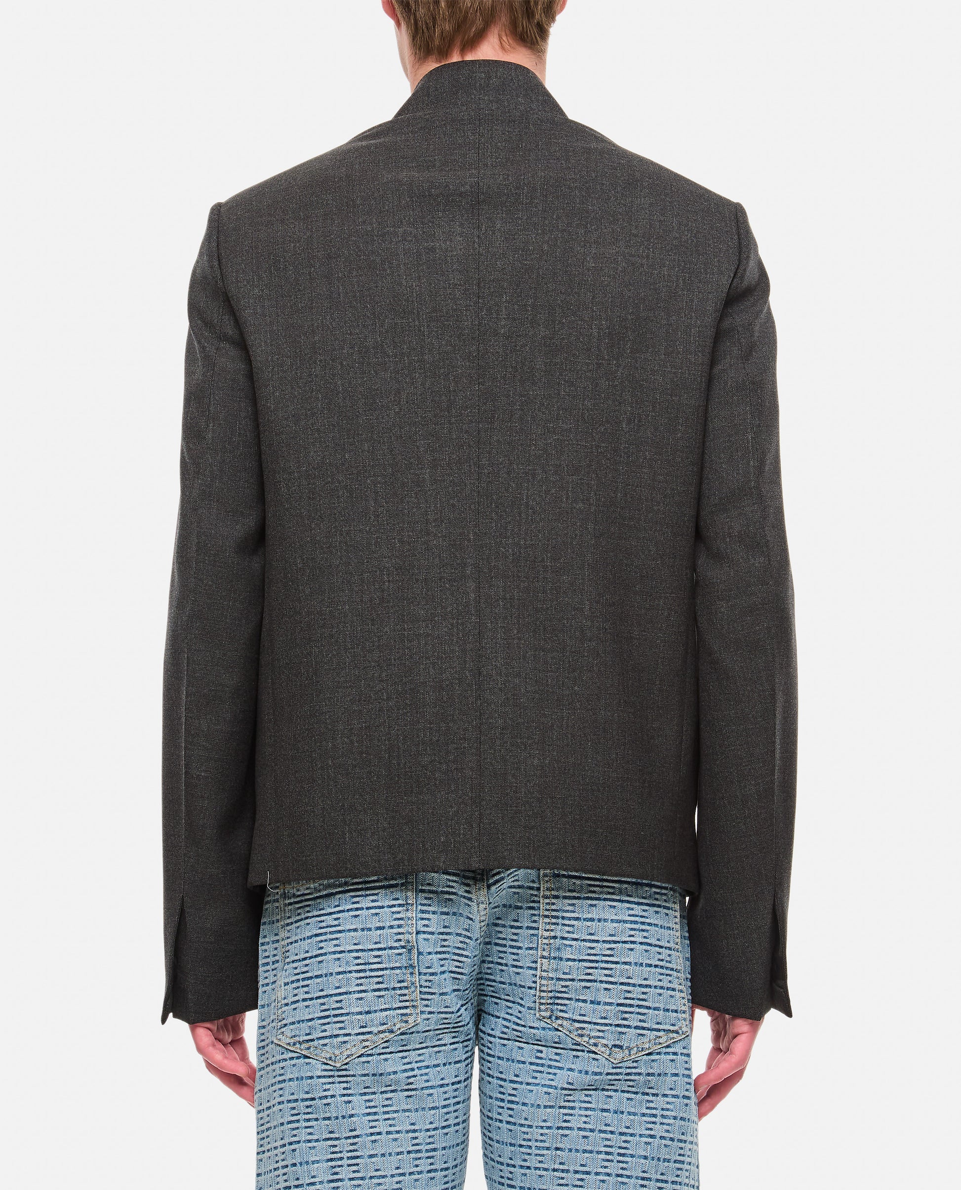 Givenchy Men Zipped Short Structured Jacket GIVENCHY