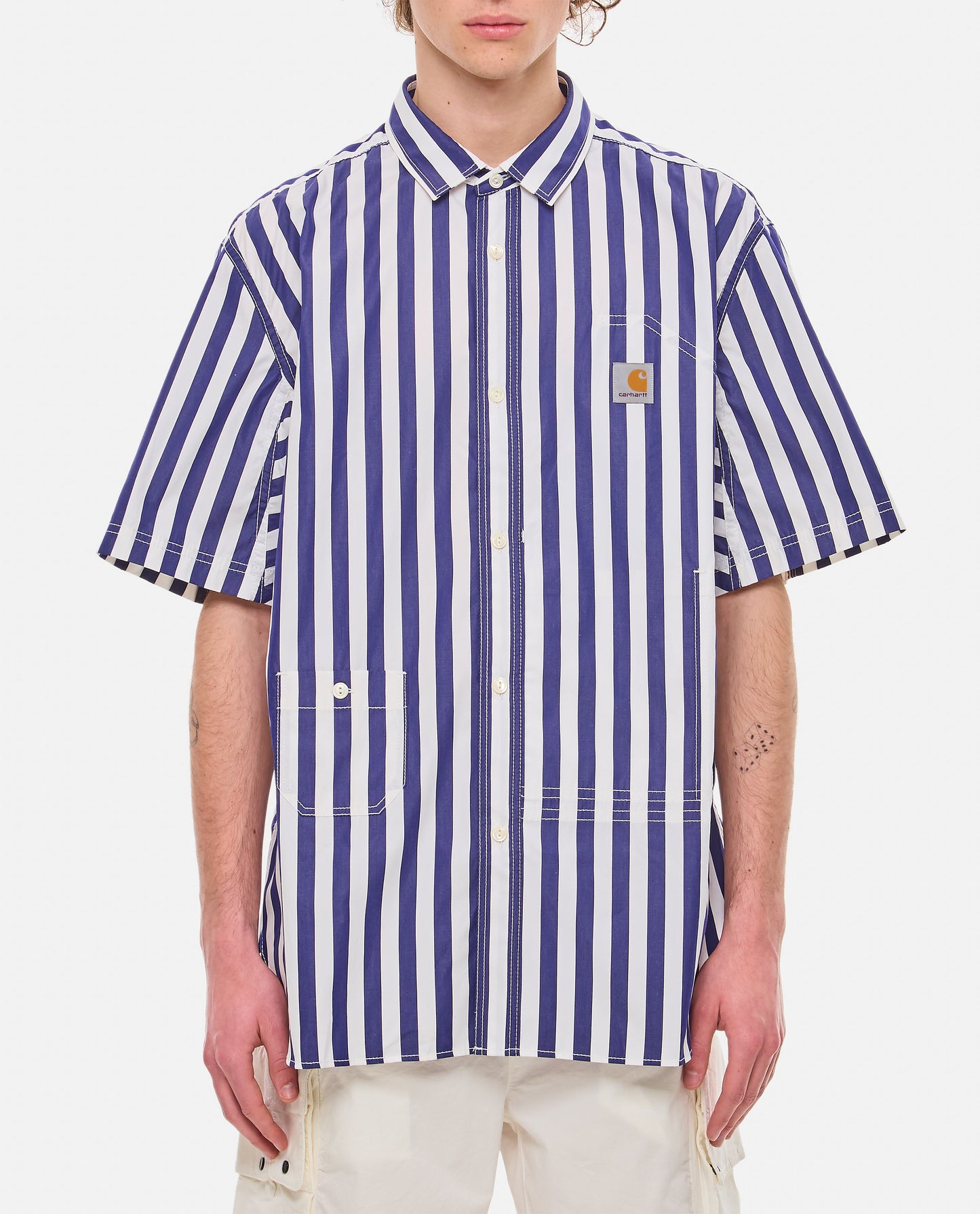 Junya Watanabe Men Short Sleeve Stripes Shirt Junya Watanabe  Carhartt Wip JUNYA WATANABE