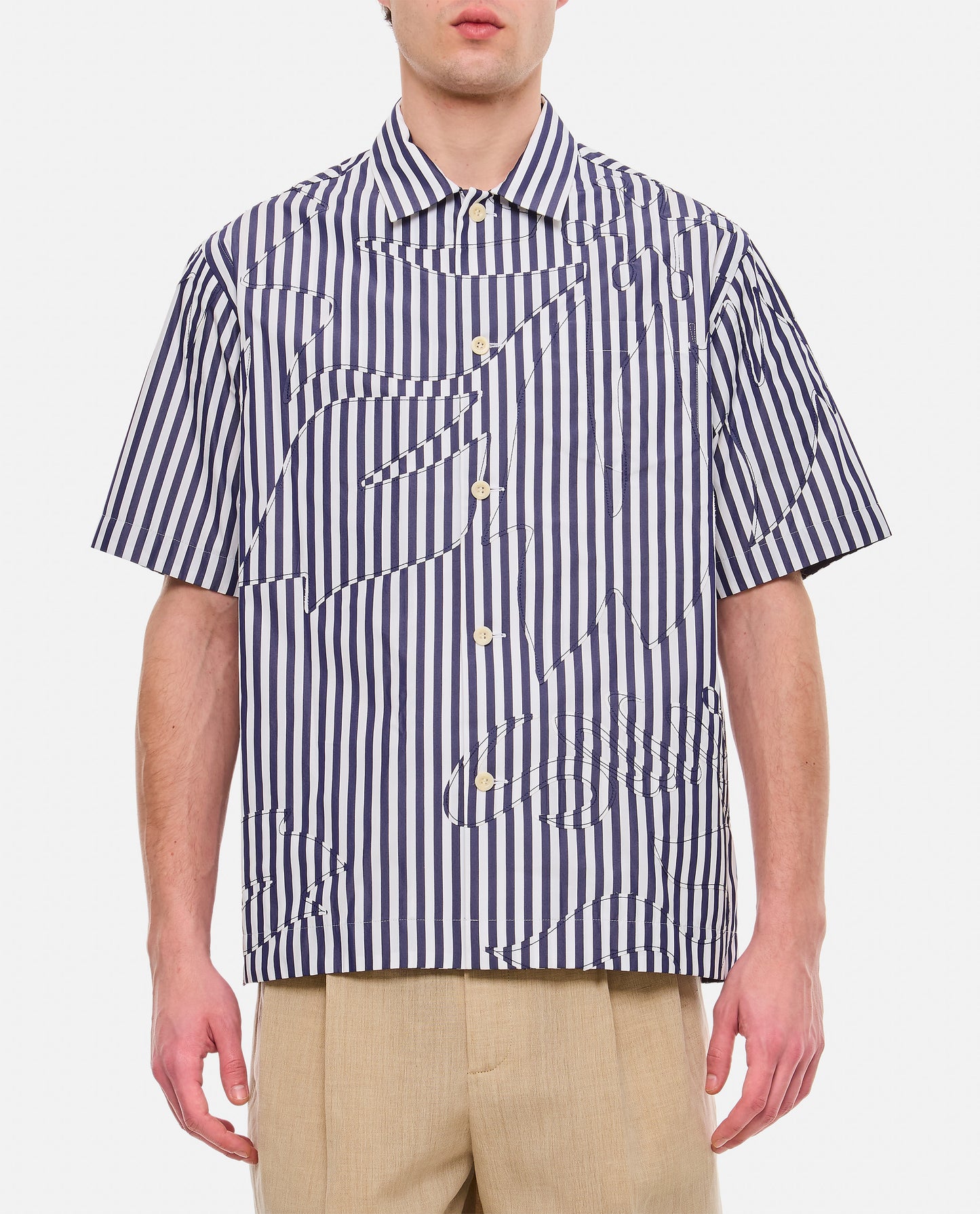 Sacai Men Cotton Poplin Shirt SACAI