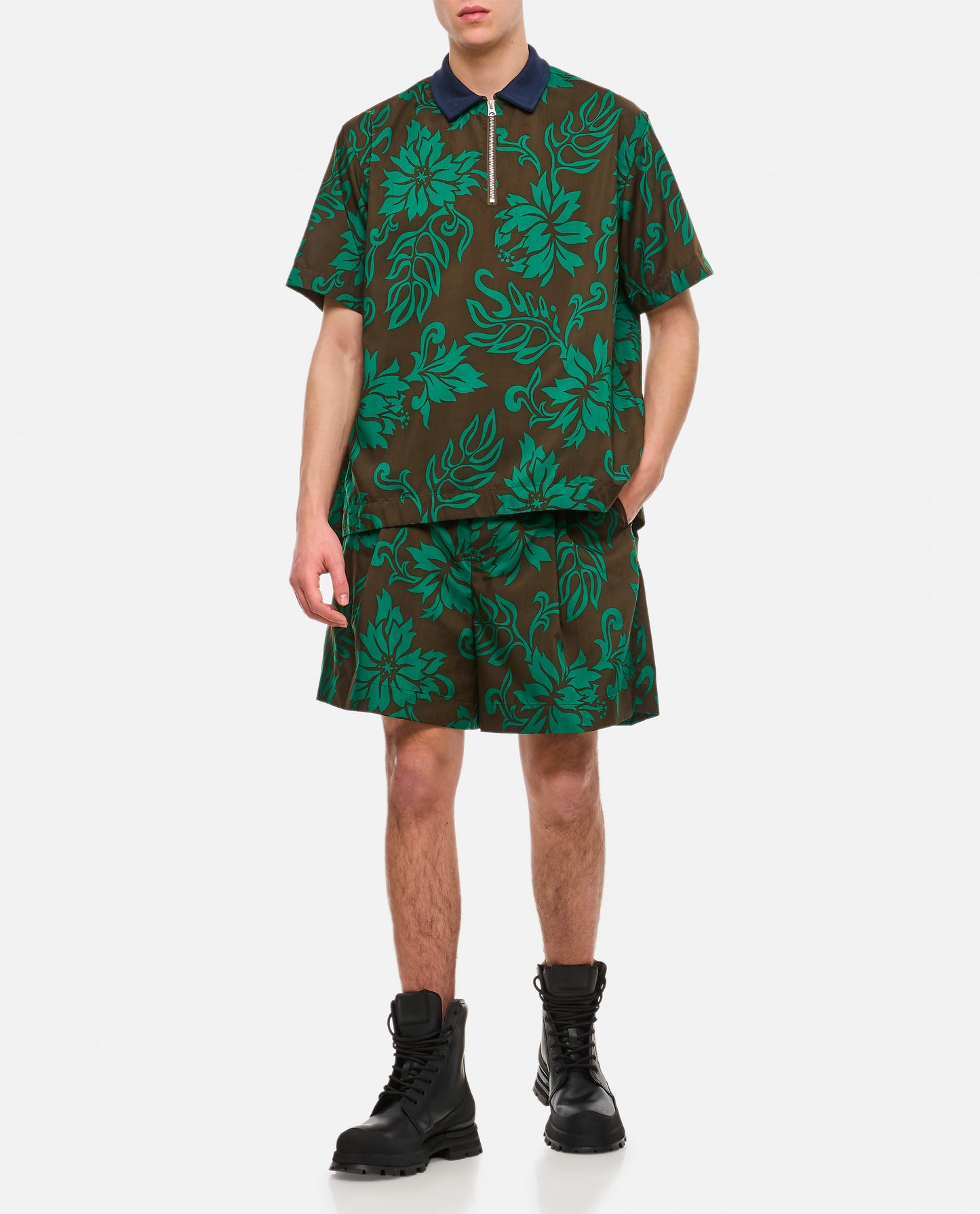 Sacai Men Floral Print Shorts SACAI