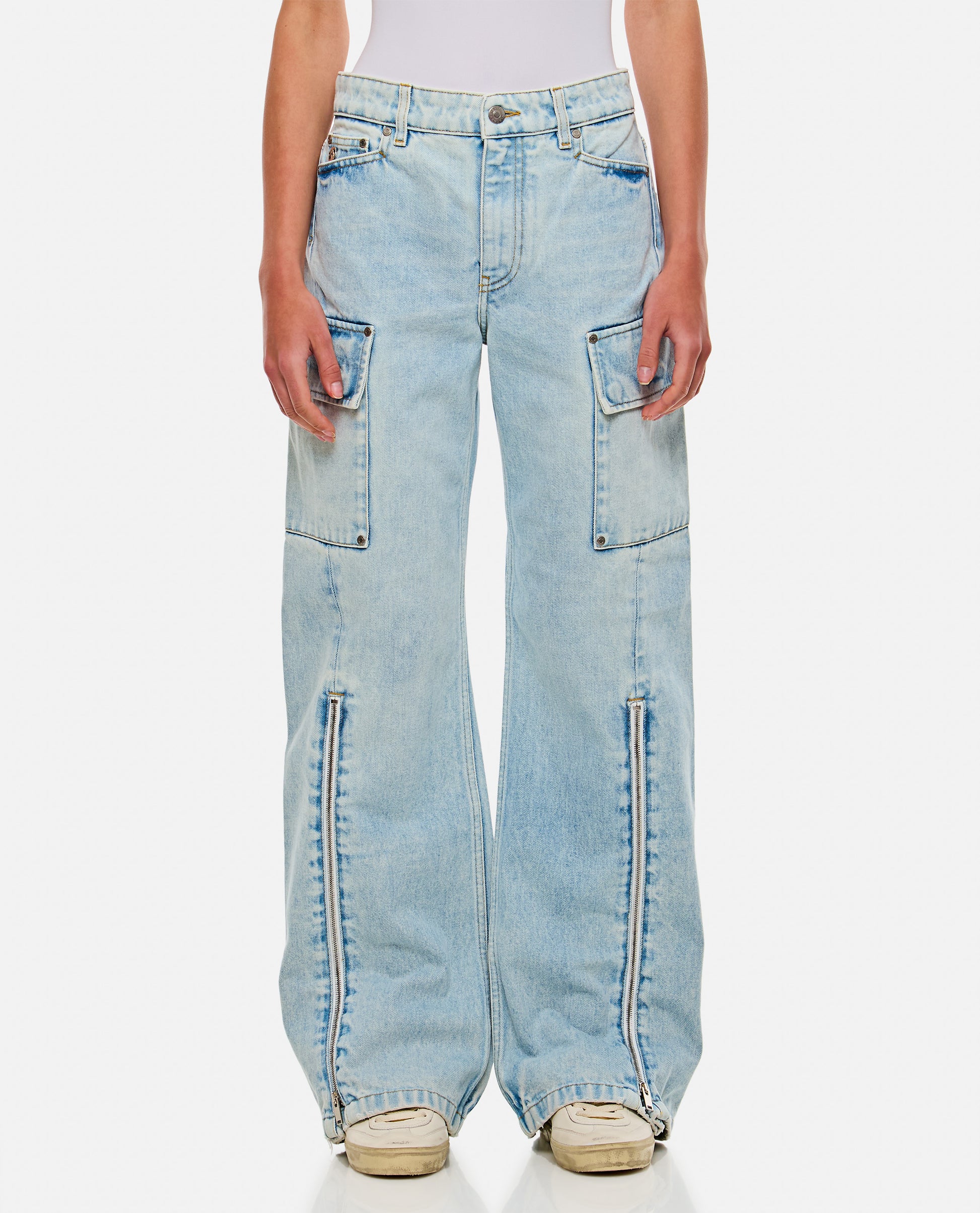 Stella Mccartney Women Front Zip Cargo Denim STELLA MCCARTNEY