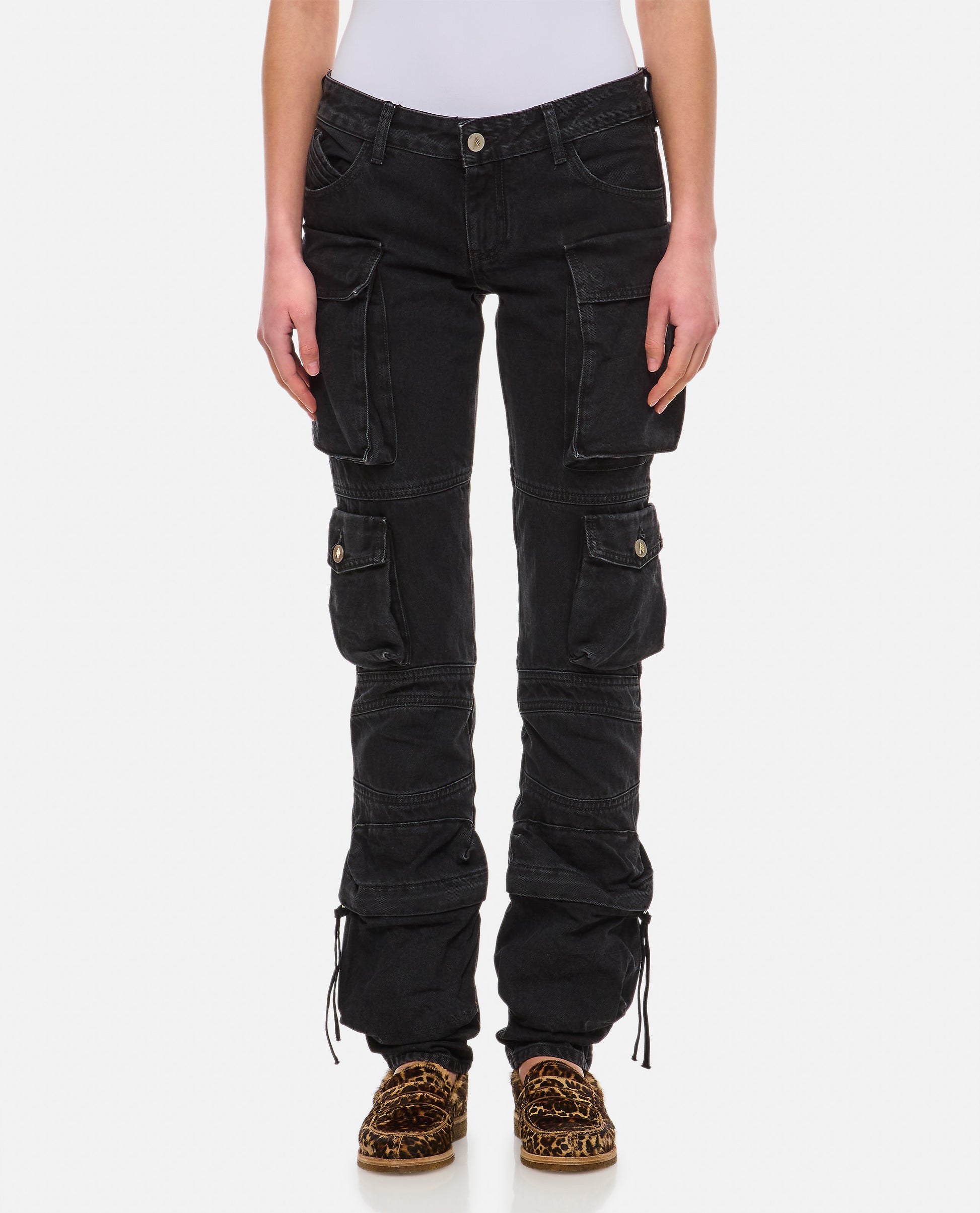 The Attico Women Essie Denim Cargo Pants THE ATTICO