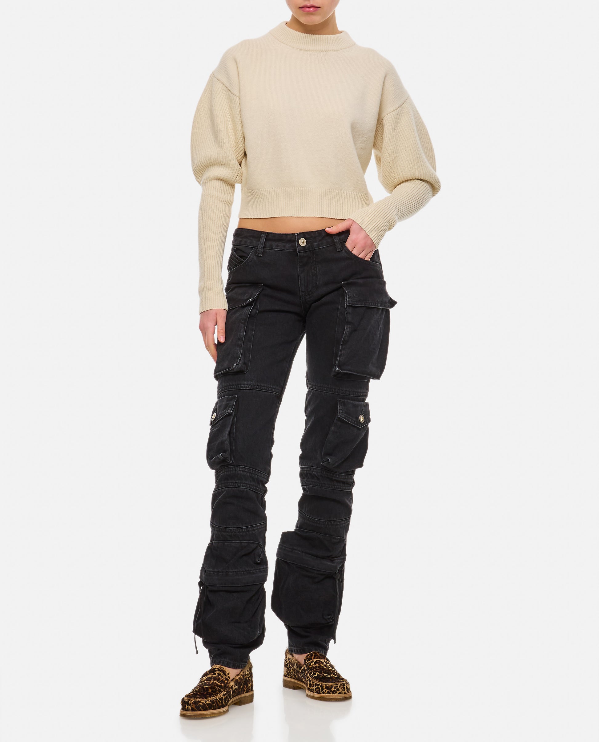 The Attico Women Essie Denim Cargo Pants THE ATTICO