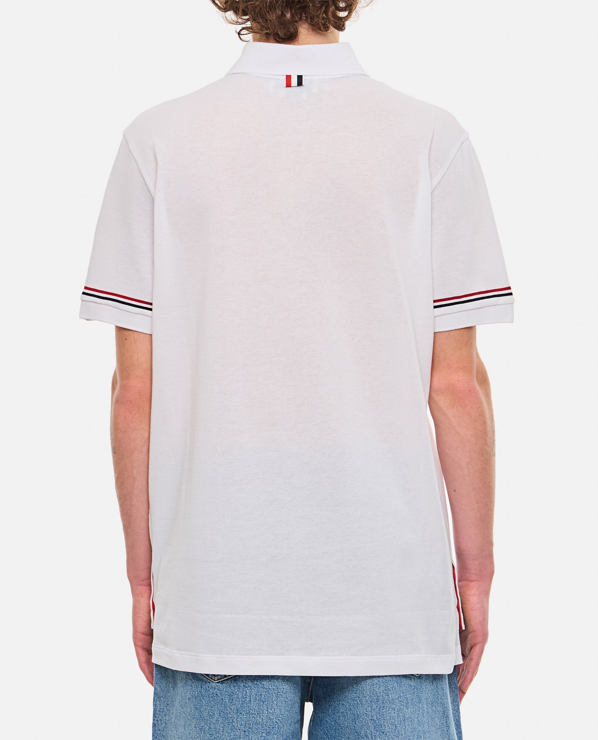 Thom Browne Men Ribbed Cuff Polo Shirt THOM BROWNE