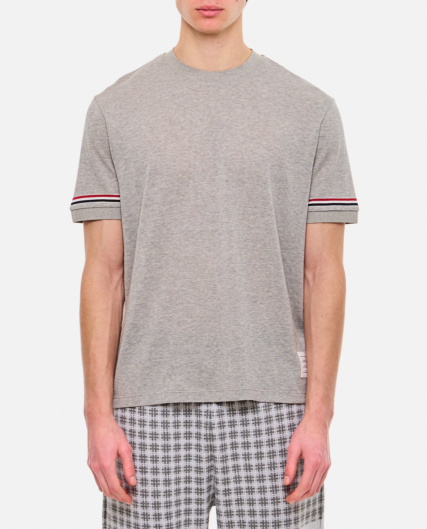 Thom Browne Men Ribbed Cuff T-Shirt THOM BROWNE