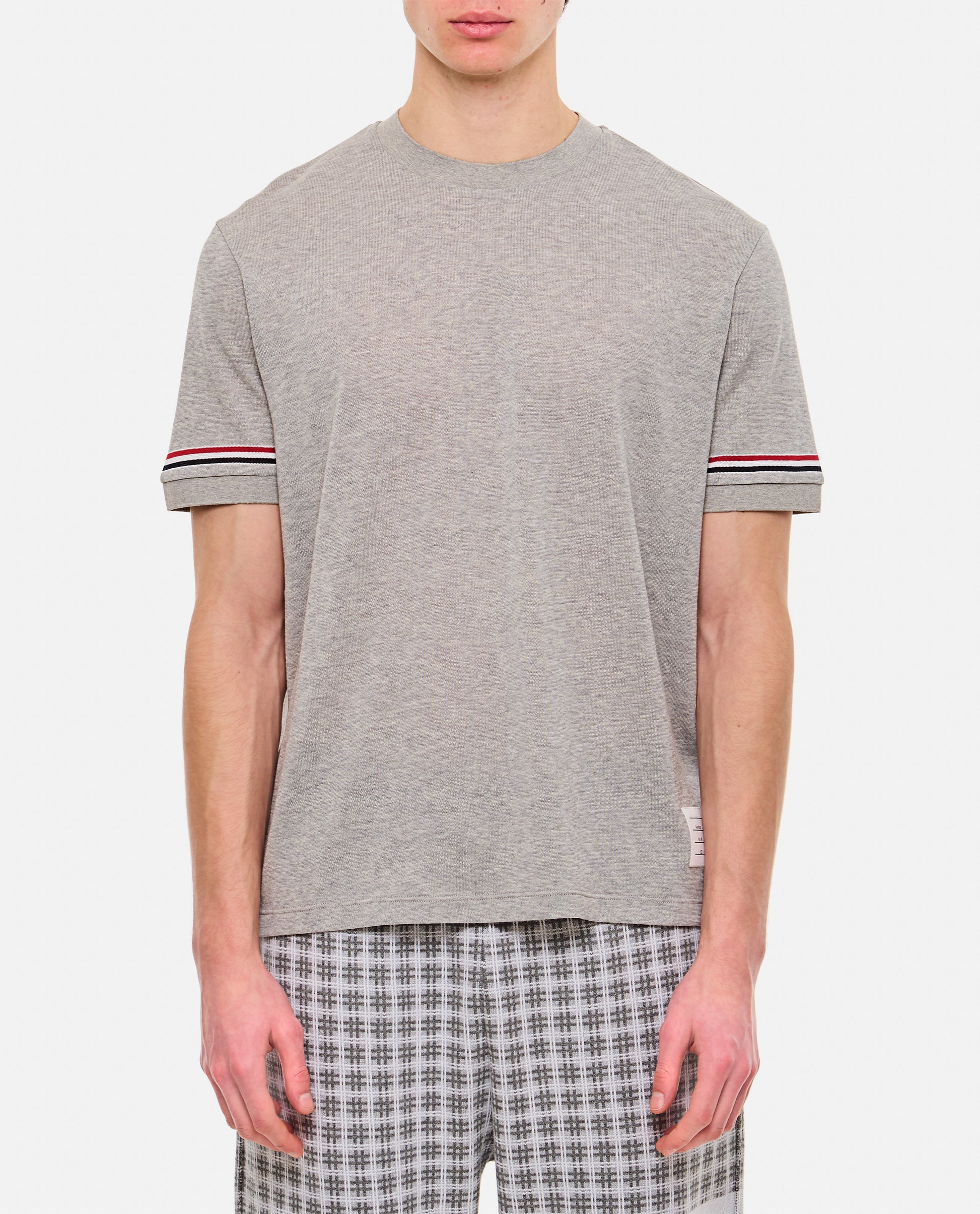 Thom Browne Men Ribbed Cuff T-Shirt THOM BROWNE
