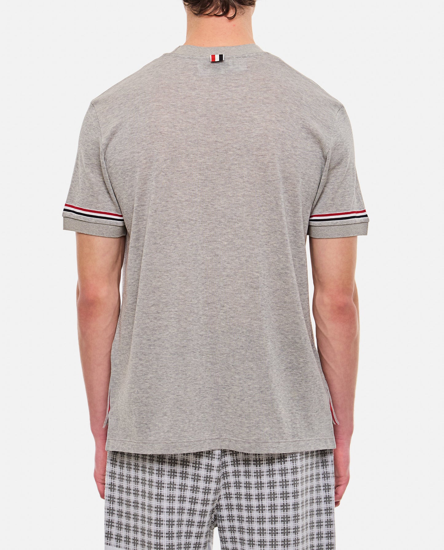 Thom Browne Men Ribbed Cuff T-Shirt THOM BROWNE