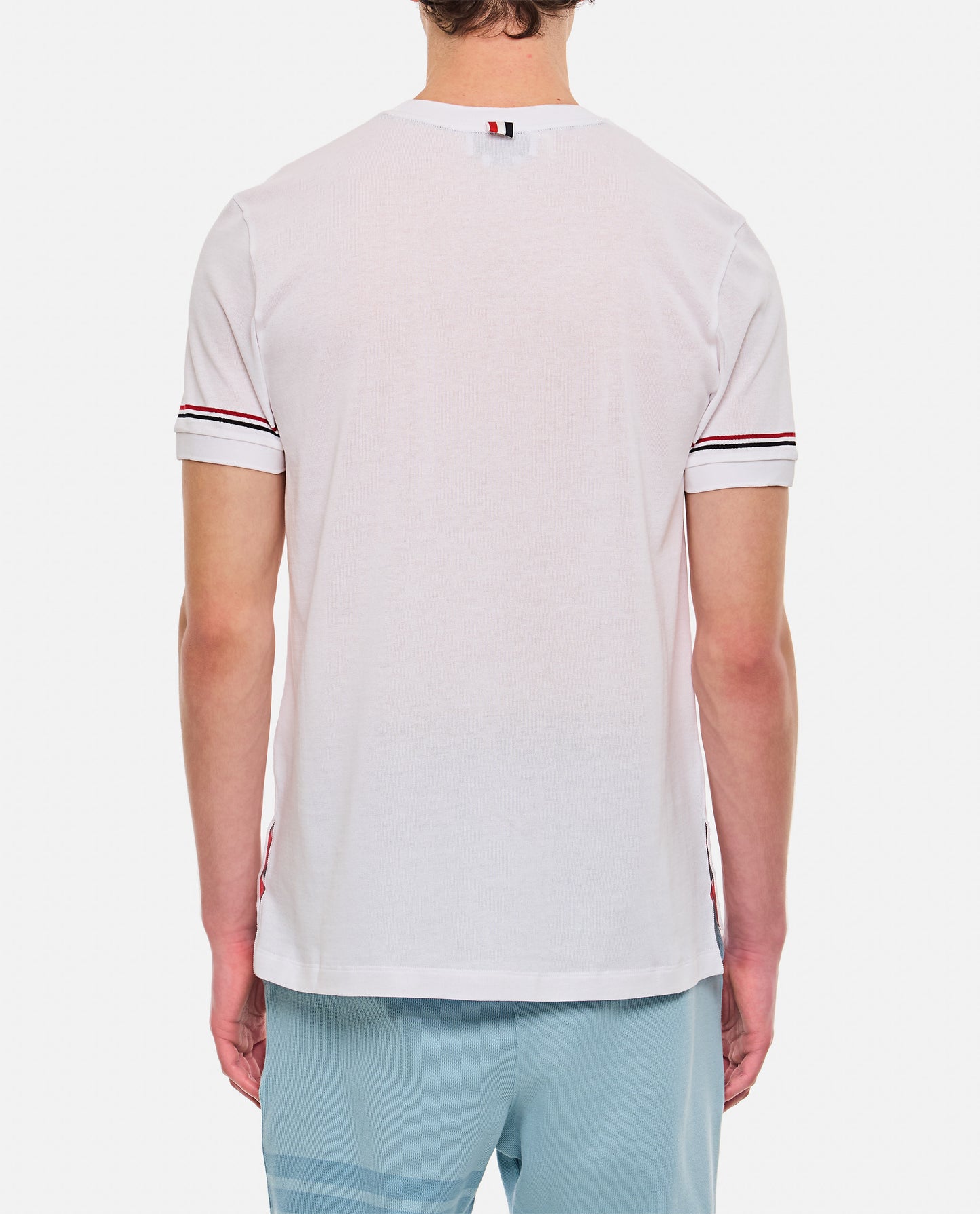 Thom Browne Men Ribbed Cuff T-Shirt THOM BROWNE