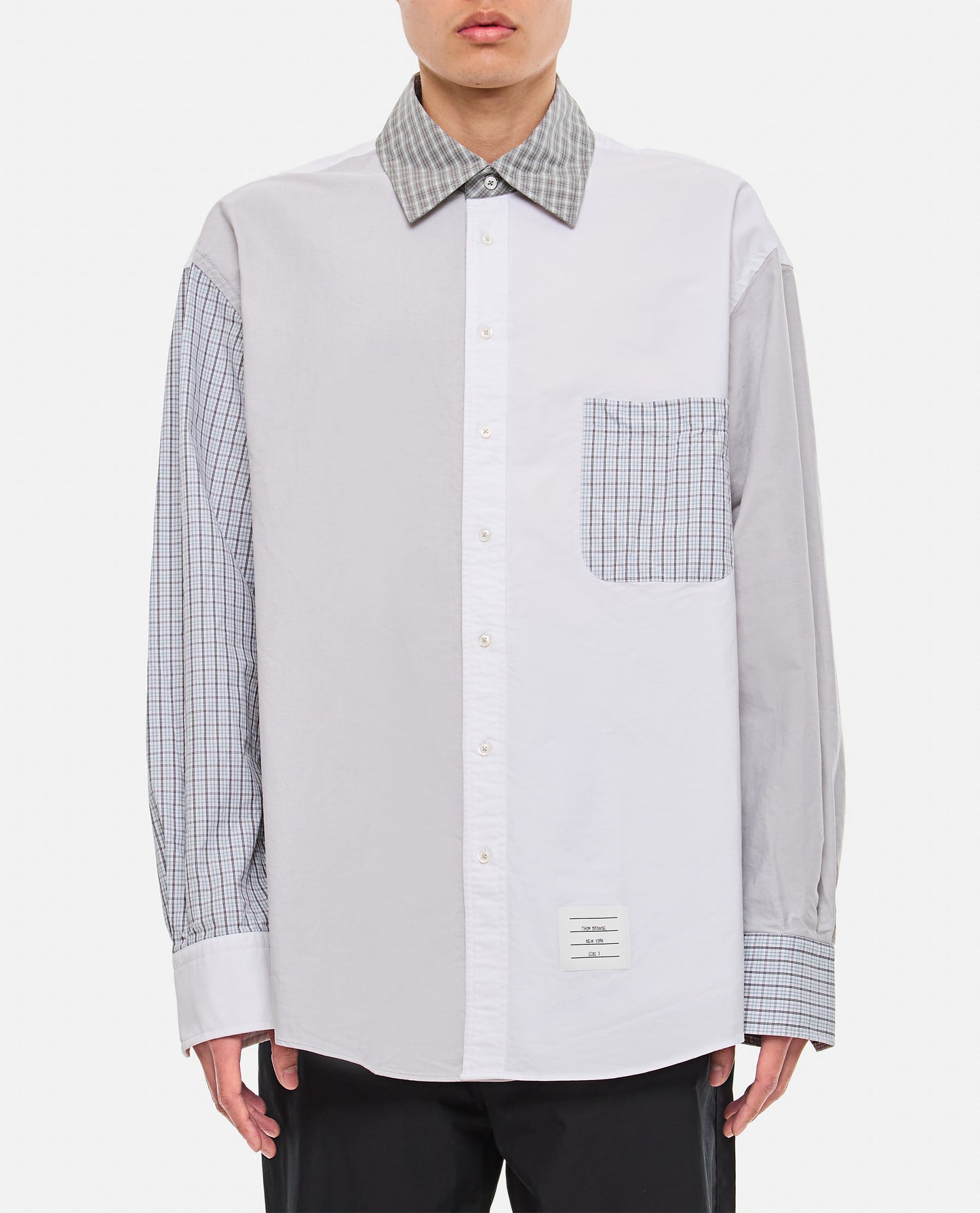 Thom Browne Men Oversized Cotton Shirt THOM BROWNE