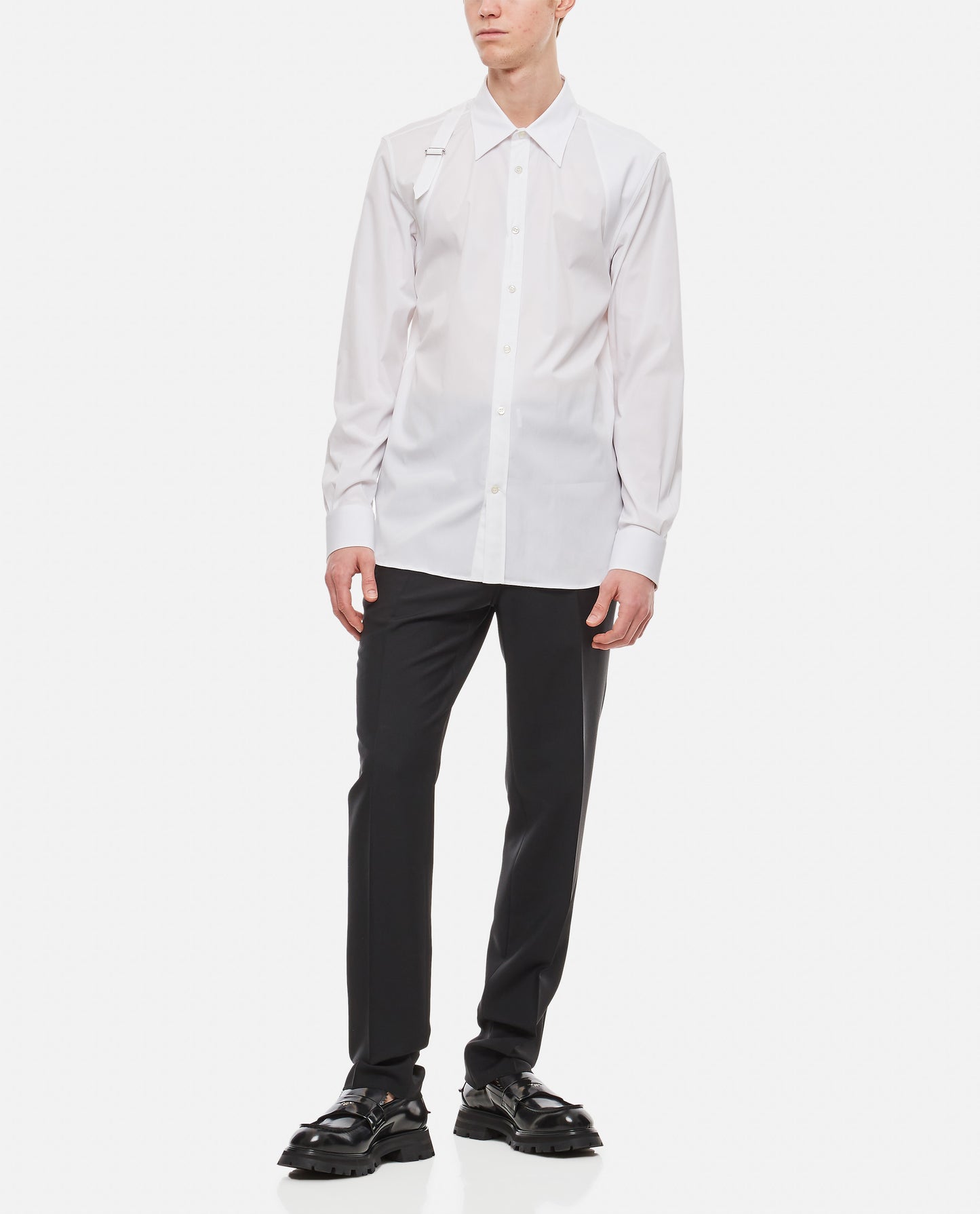 Alexander Mcqueen Men Harness Cotton Shirt ALEXANDER MCQUEEN