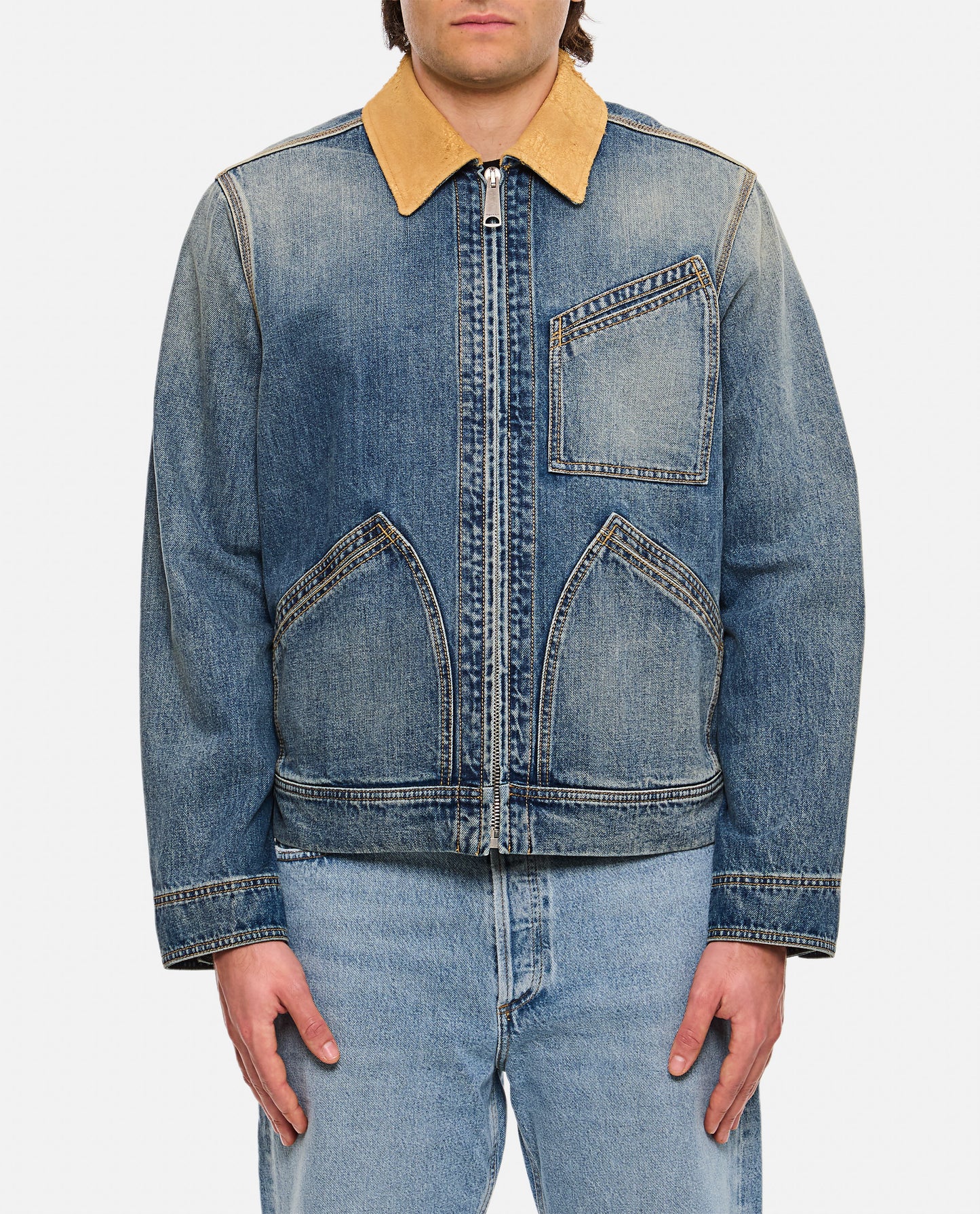Alexander Mcqueen Men Denim Workwear Jacket ALEXANDER MCQUEEN