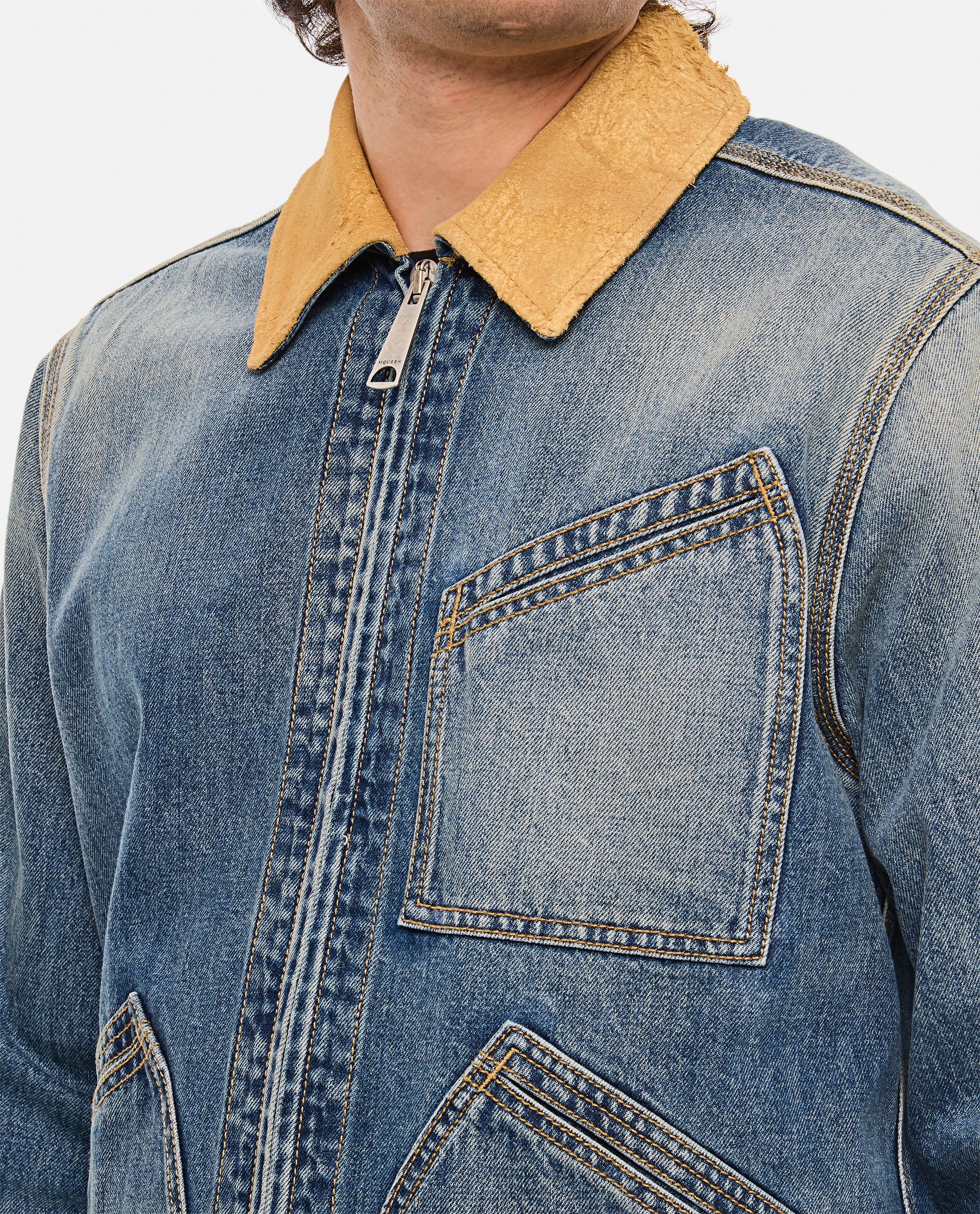 Alexander Mcqueen Men Denim Workwear Jacket ALEXANDER MCQUEEN
