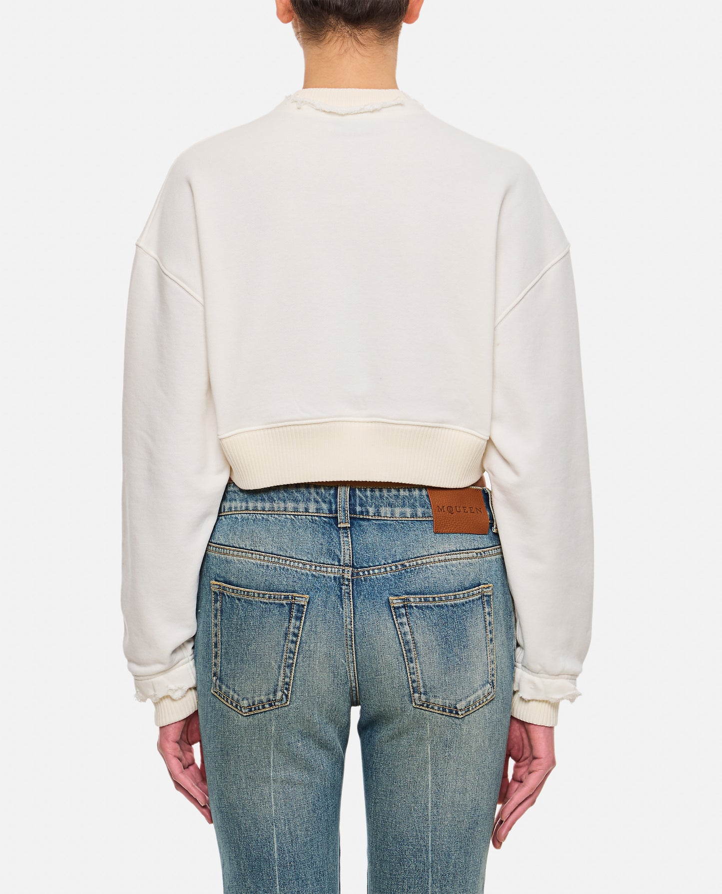 Alexander Mcqueen Women Cropped Sweatshirt ALEXANDER MCQUEEN