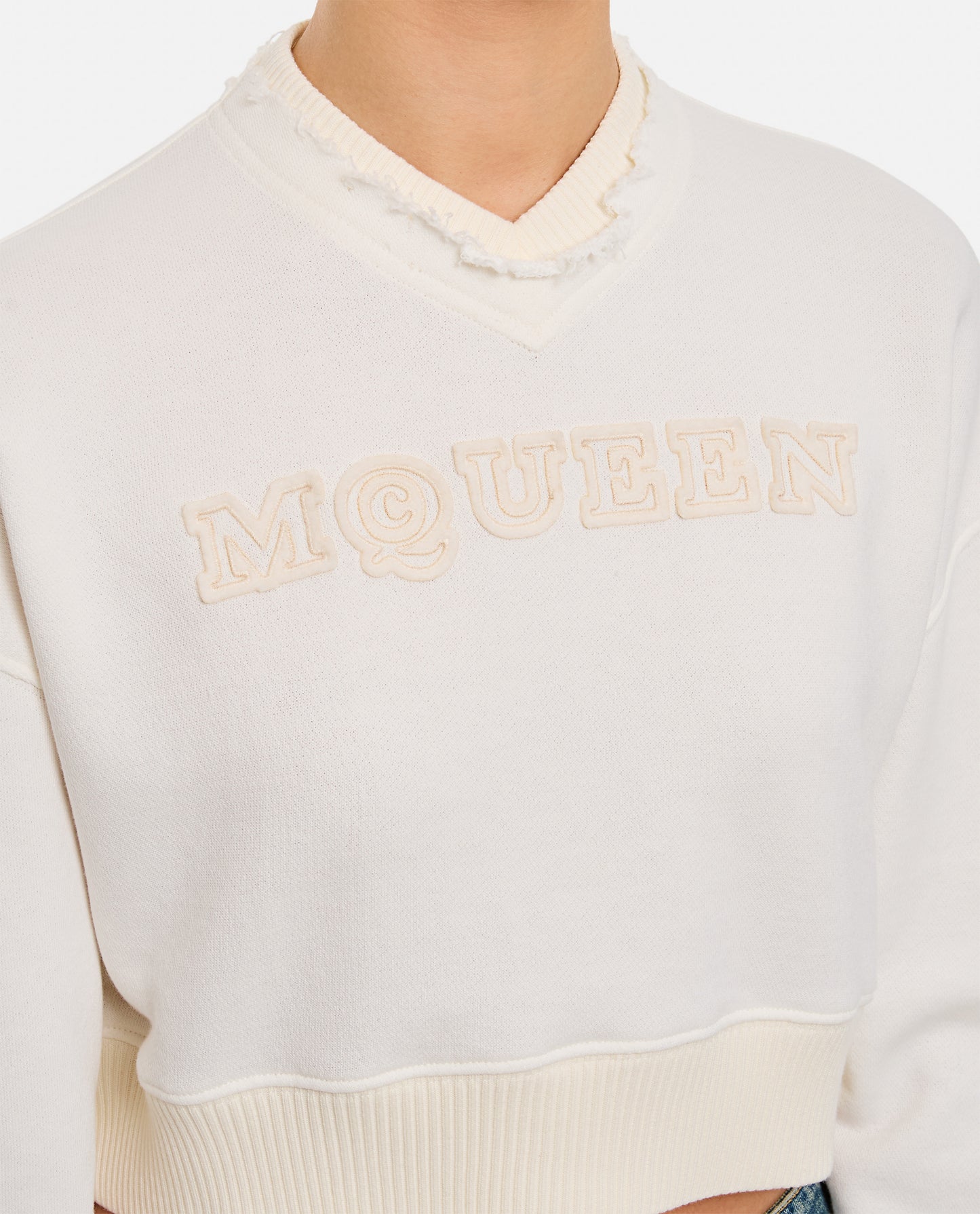 Alexander Mcqueen Women Cropped Sweatshirt ALEXANDER MCQUEEN