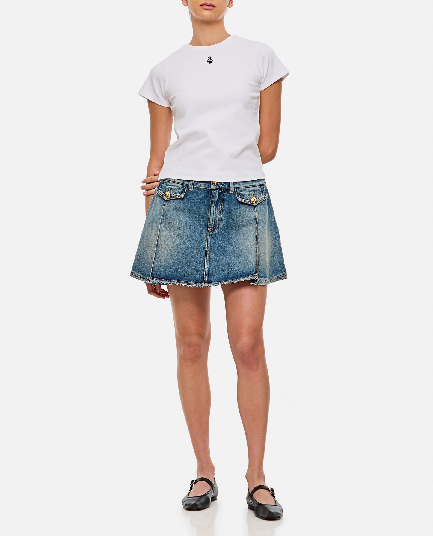 Alexander Mcqueen Women Stone Washed Miniskirt ALEXANDER MCQUEEN