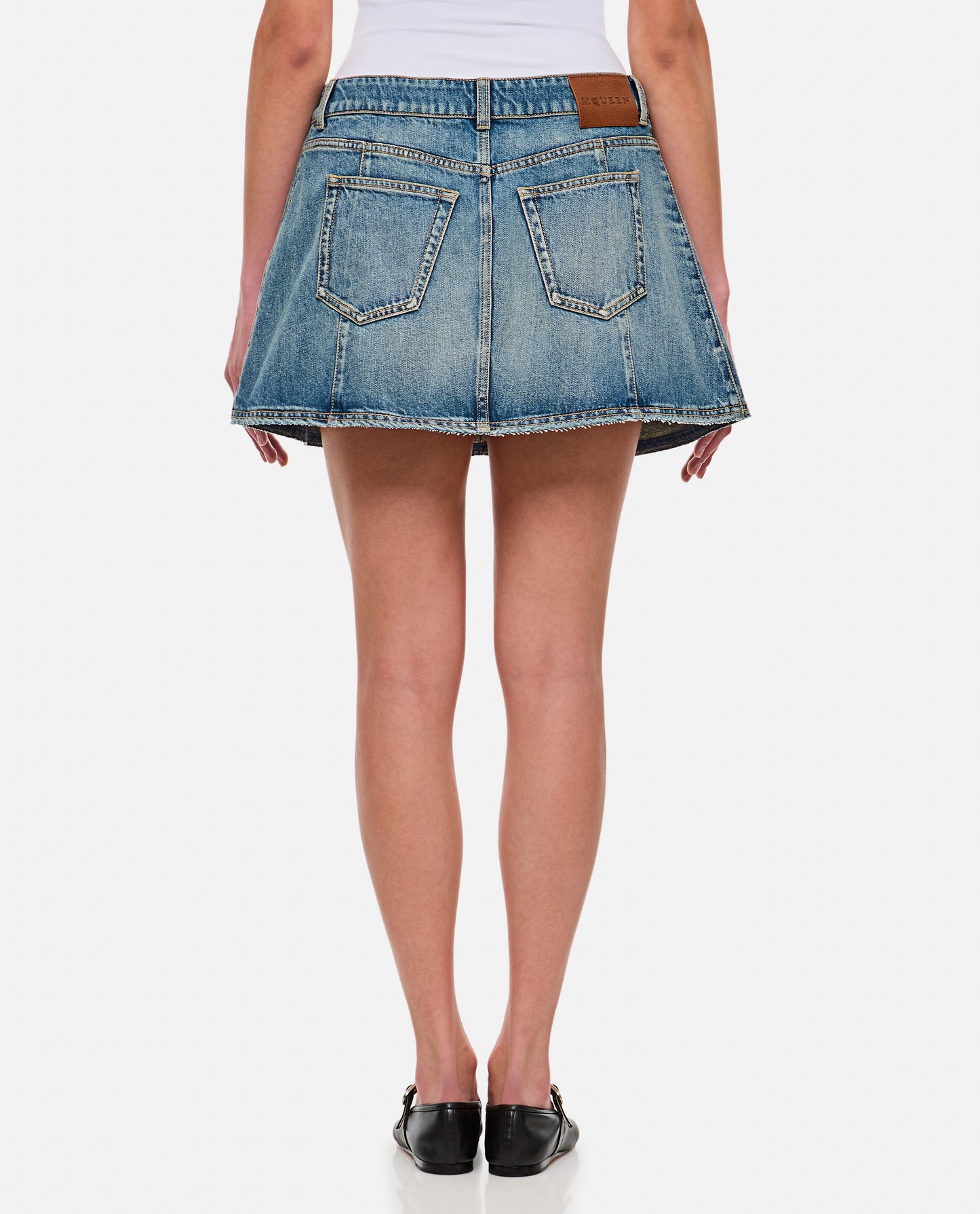 Alexander Mcqueen Women Stone Washed Miniskirt ALEXANDER MCQUEEN