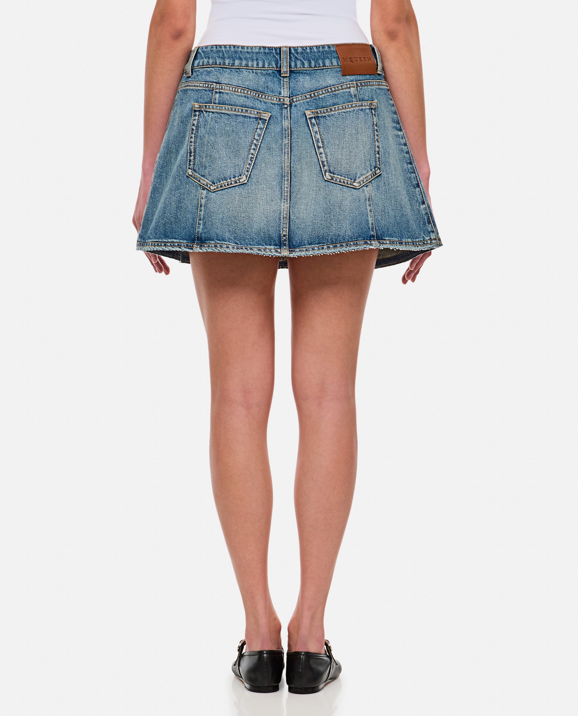 Alexander Mcqueen Women Stone Washed Miniskirt ALEXANDER MCQUEEN