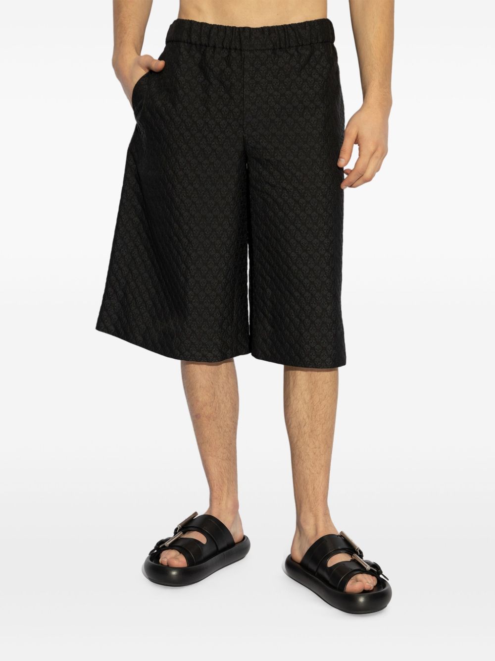 Alexander Mcqueen Men Skull Print Bermuda Shorts ALEXANDER MCQUEEN