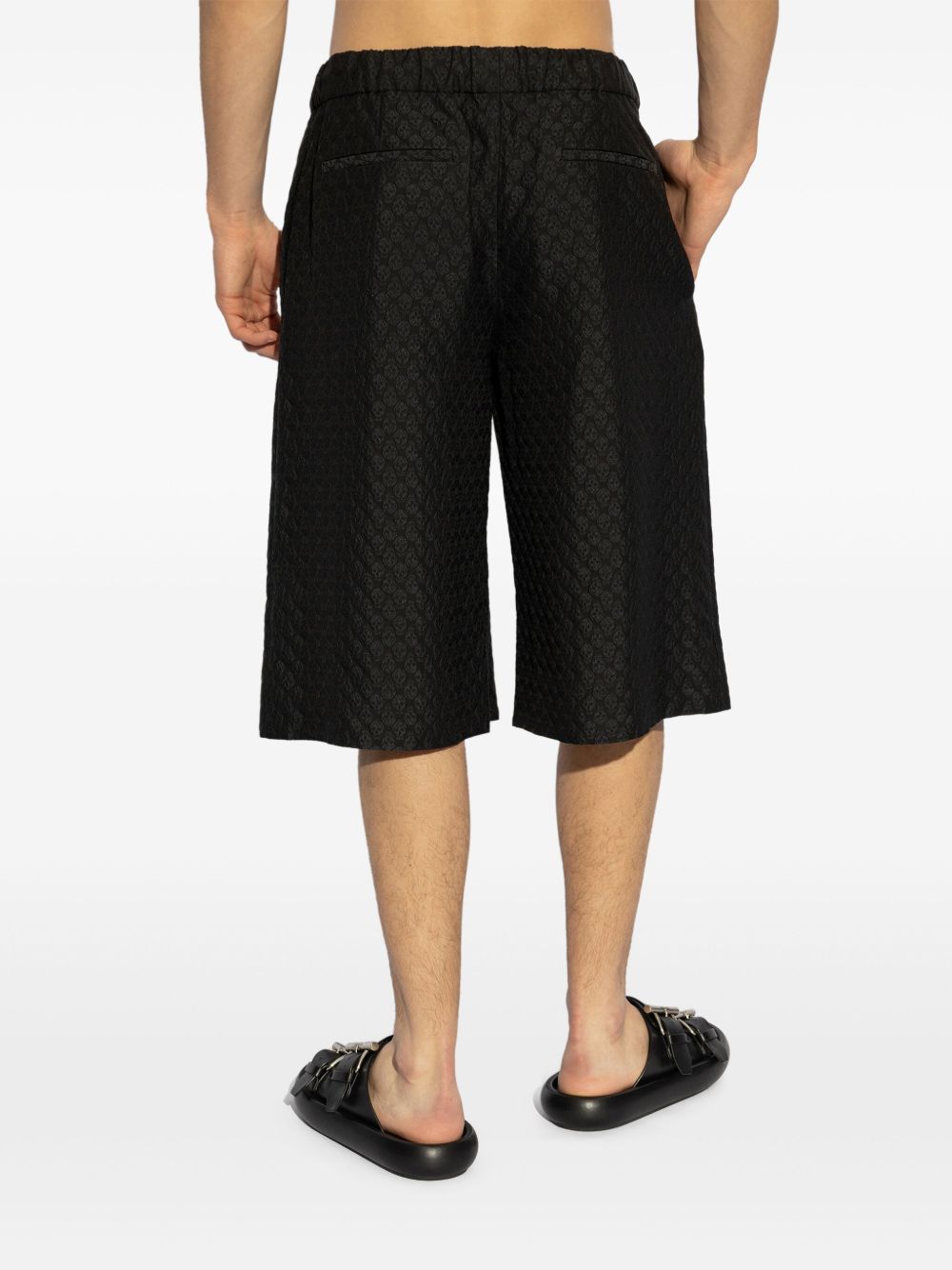 Alexander Mcqueen Men Skull Print Bermuda Shorts ALEXANDER MCQUEEN