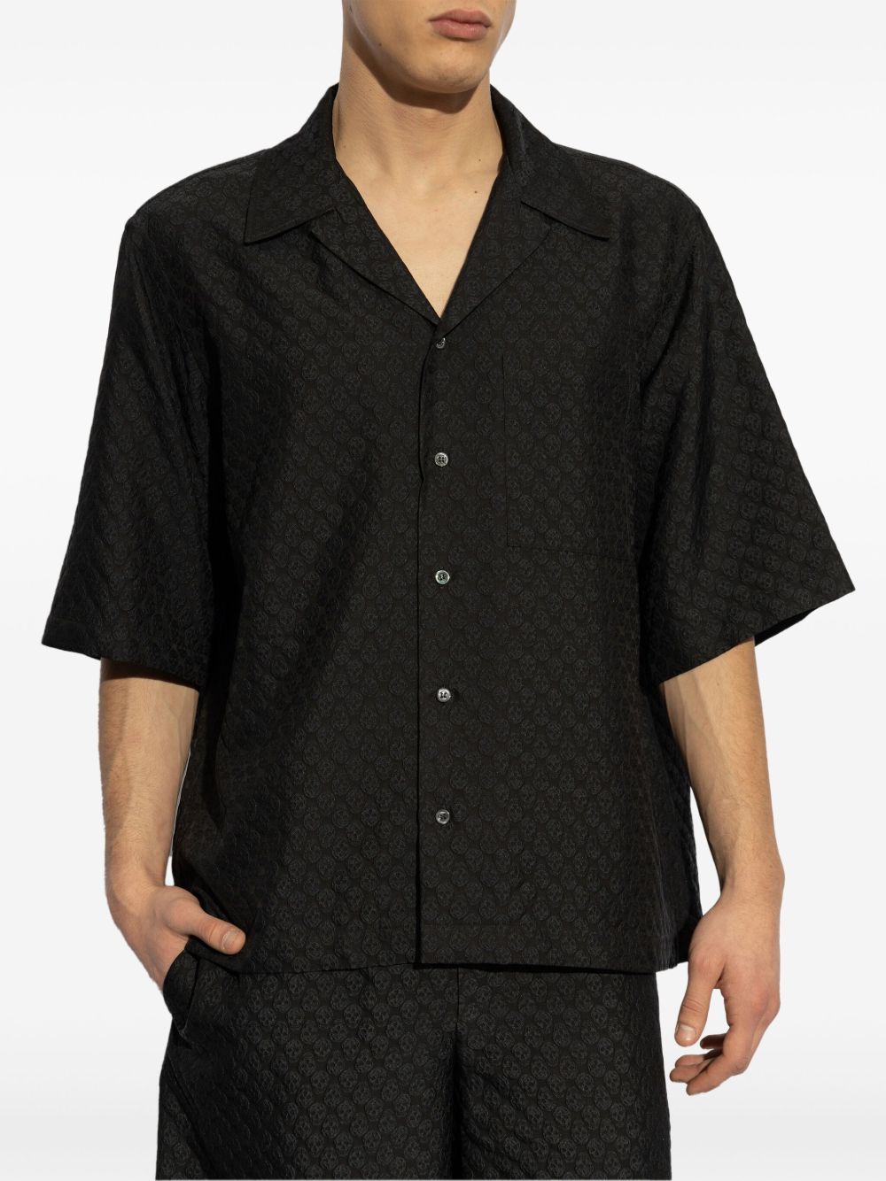 Alexander Mcqueen Men Skull Print Shirt ALEXANDER MCQUEEN