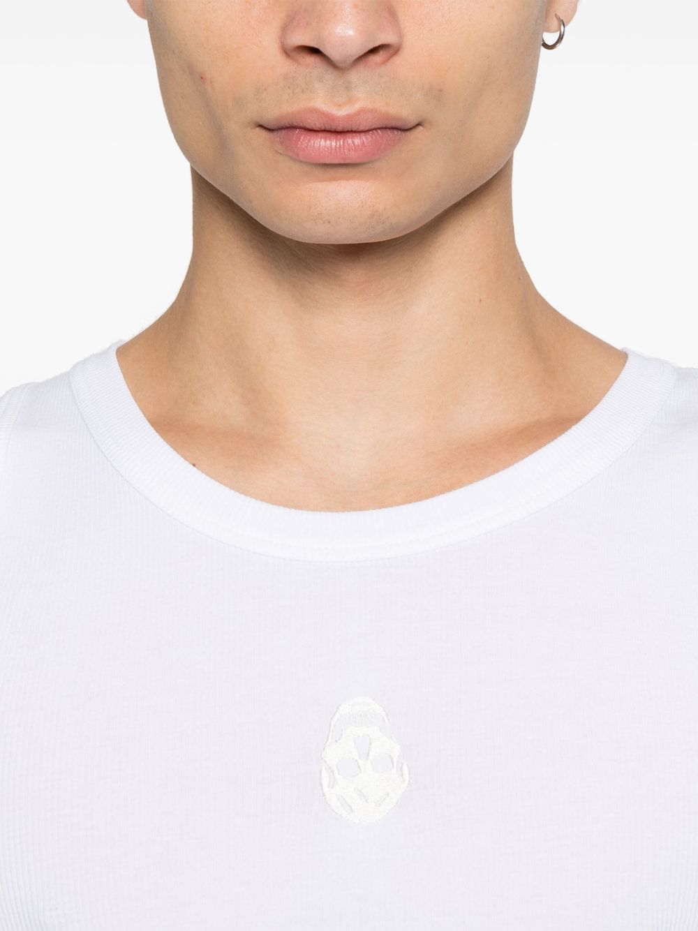 Alexander Mcqueen Men Skull Cotton Tank Top ALEXANDER MCQUEEN