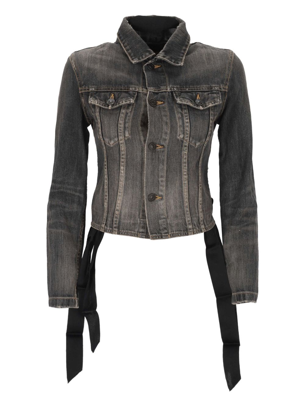Balenciaga Women Lace-Up Denim Jacket BALENCIAGA