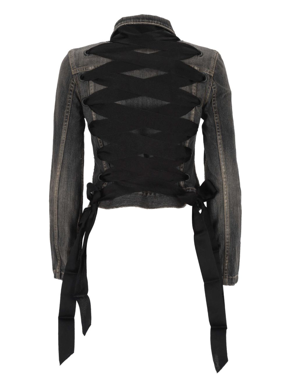 Balenciaga Women Lace-Up Denim Jacket BALENCIAGA