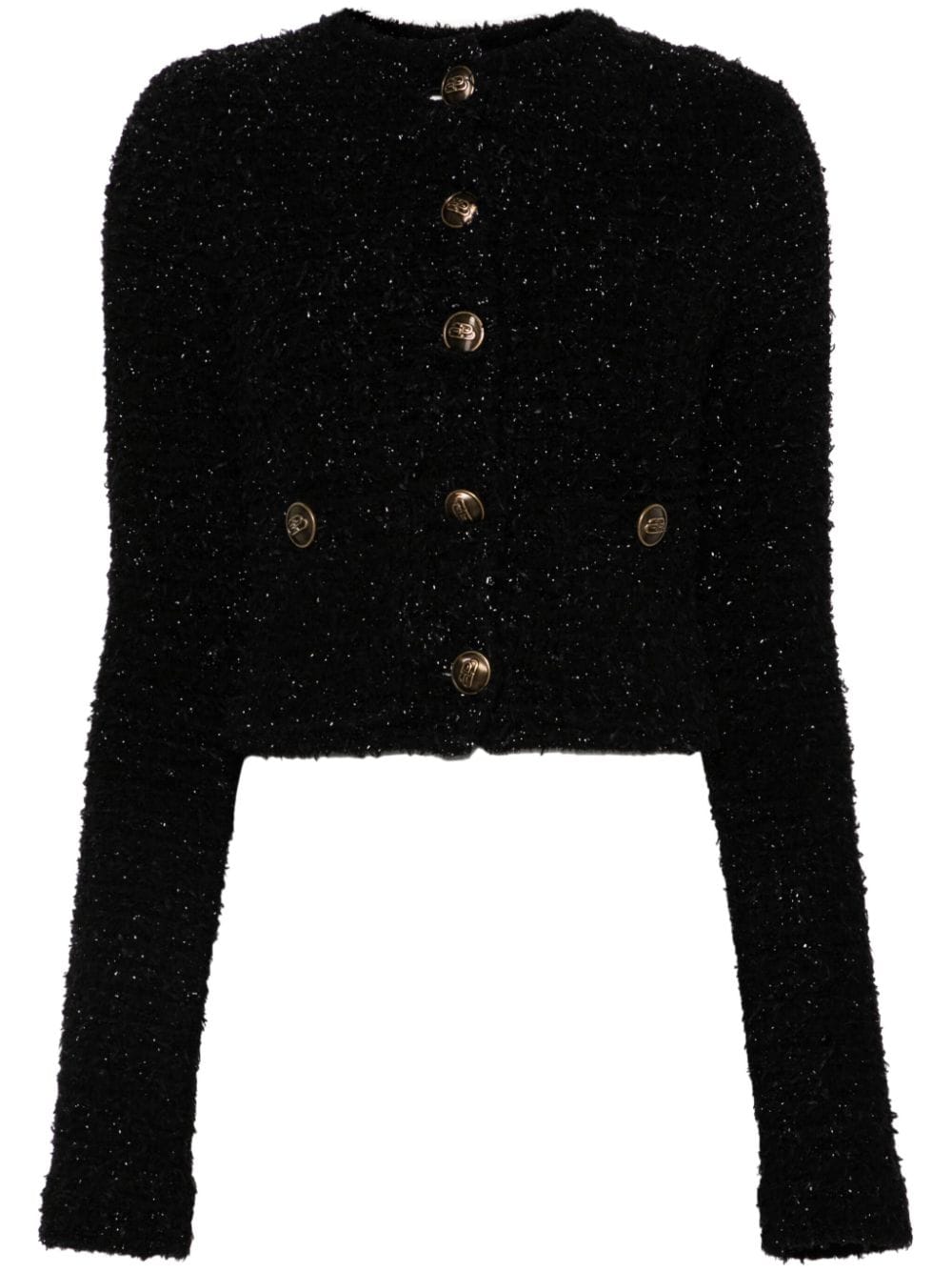 Balenciaga Women Bouclé Cropped Jacket BALENCIAGA