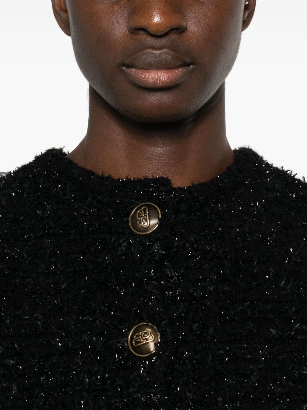 Balenciaga Women Bouclé Cropped Jacket BALENCIAGA
