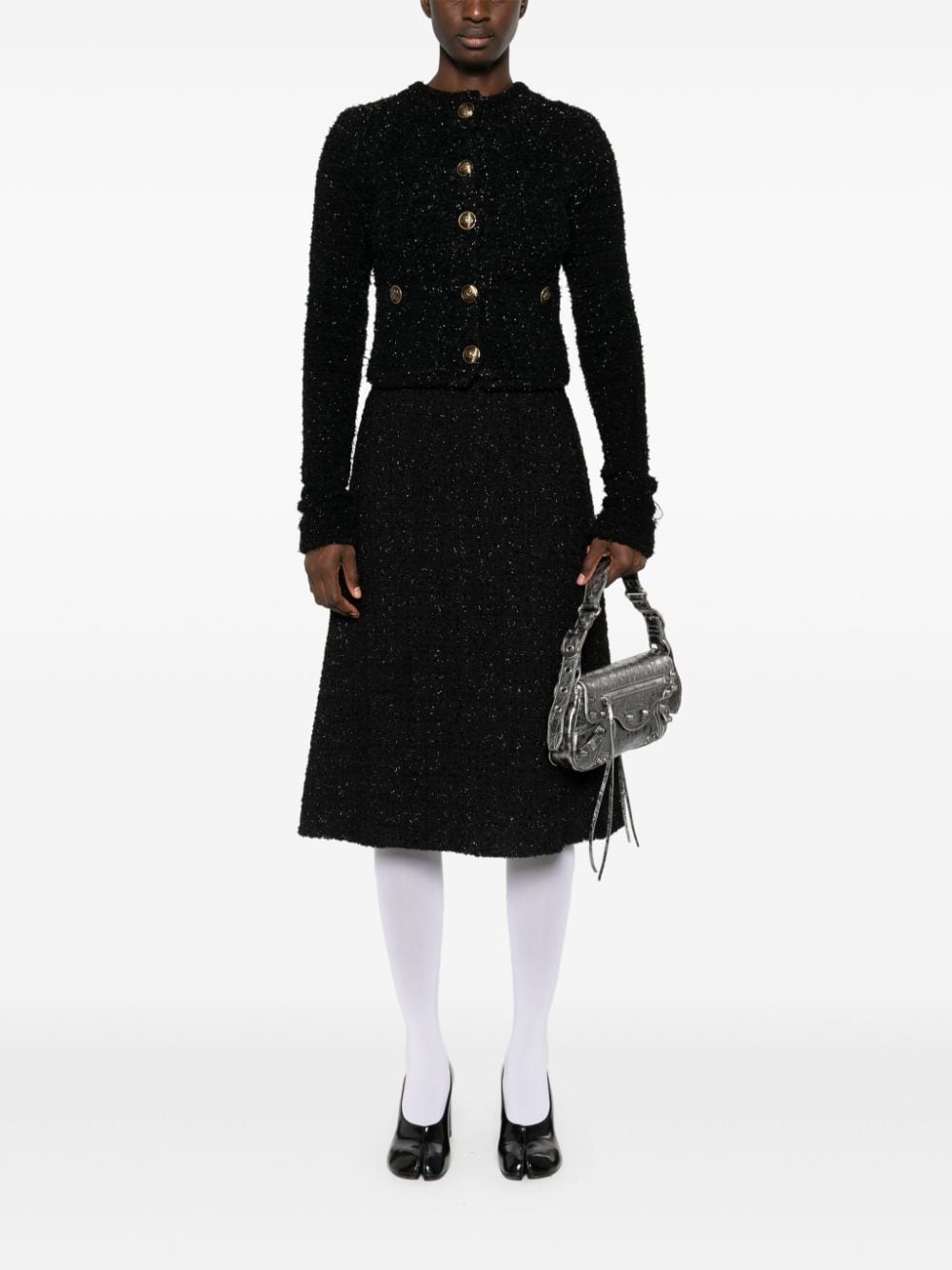 Balenciaga Women Bouclé Cropped Jacket BALENCIAGA