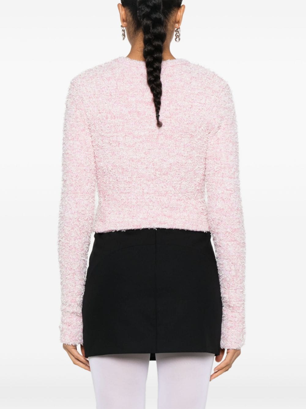 Balenciaga Women Bouclé Cropped Jacket BALENCIAGA