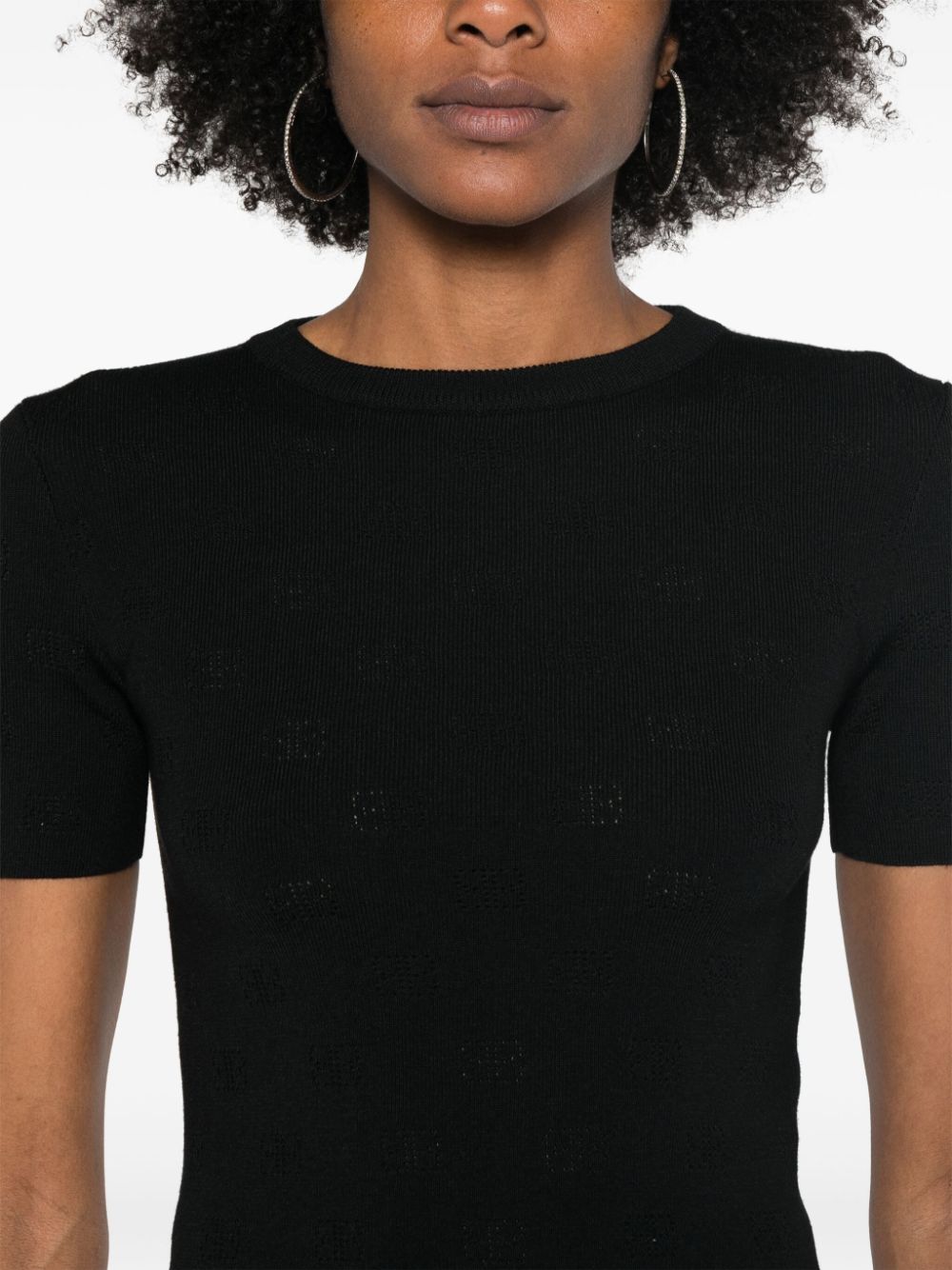Balenciaga Women Open-Knit Wool Top BALENCIAGA