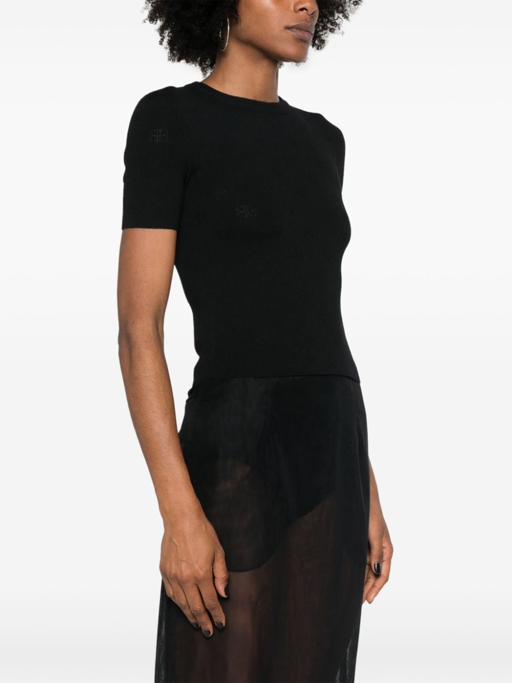 Balenciaga Women Open-Knit Wool Top BALENCIAGA
