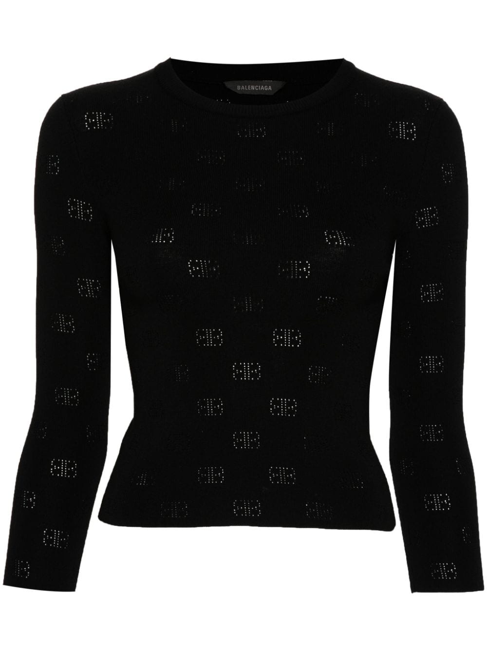 Balenciaga Women Open-Knit Wool Top BALENCIAGA
