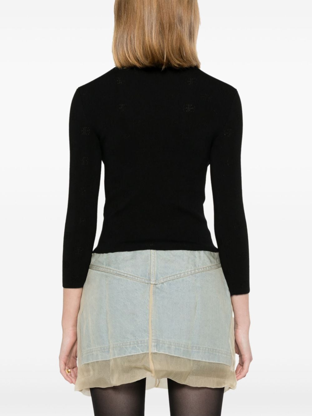 Balenciaga Women Open-Knit Wool Top BALENCIAGA