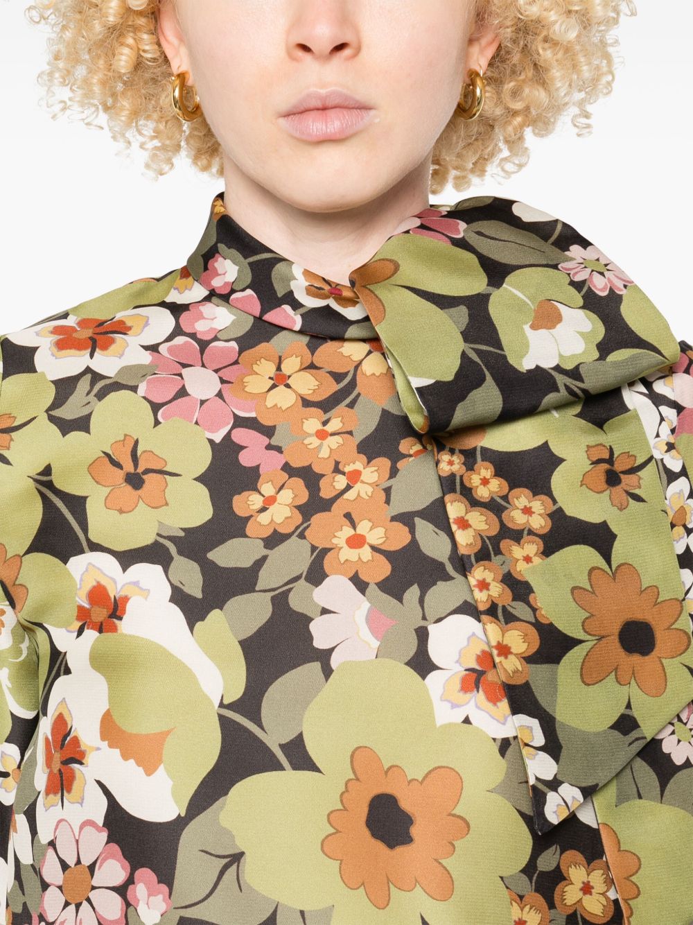 Celine Women Printed Silk Shirt CELINE