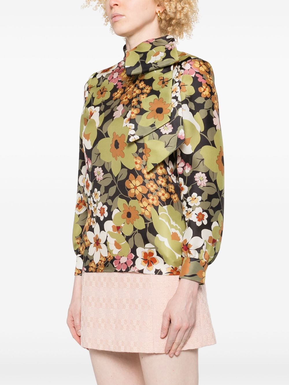 Celine Women Printed Silk Shirt CELINE