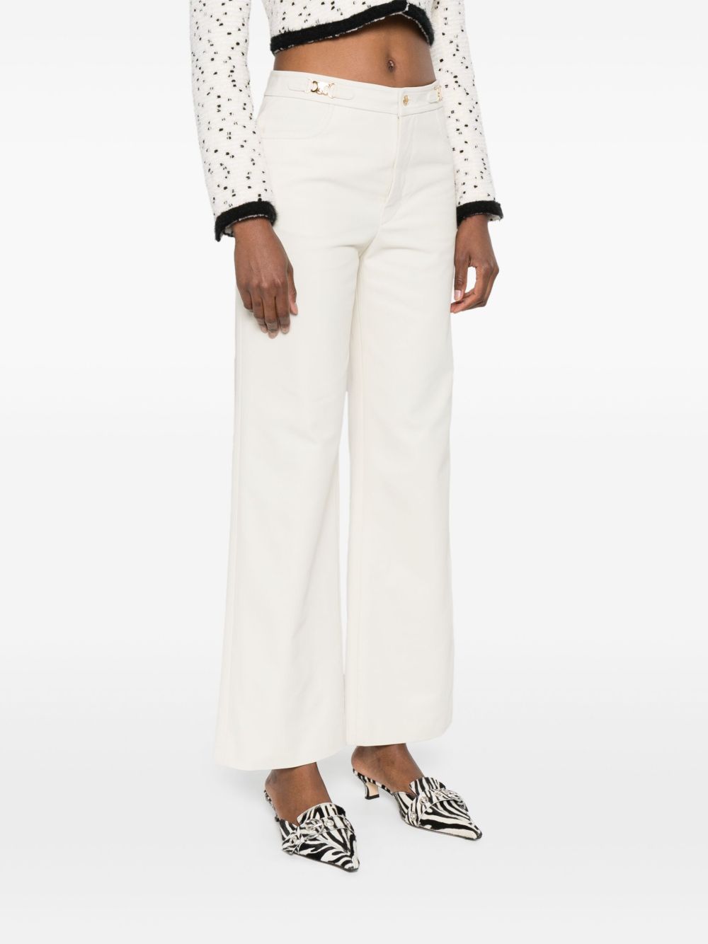 Celine Women Triomphe Cotton Trousers CELINE