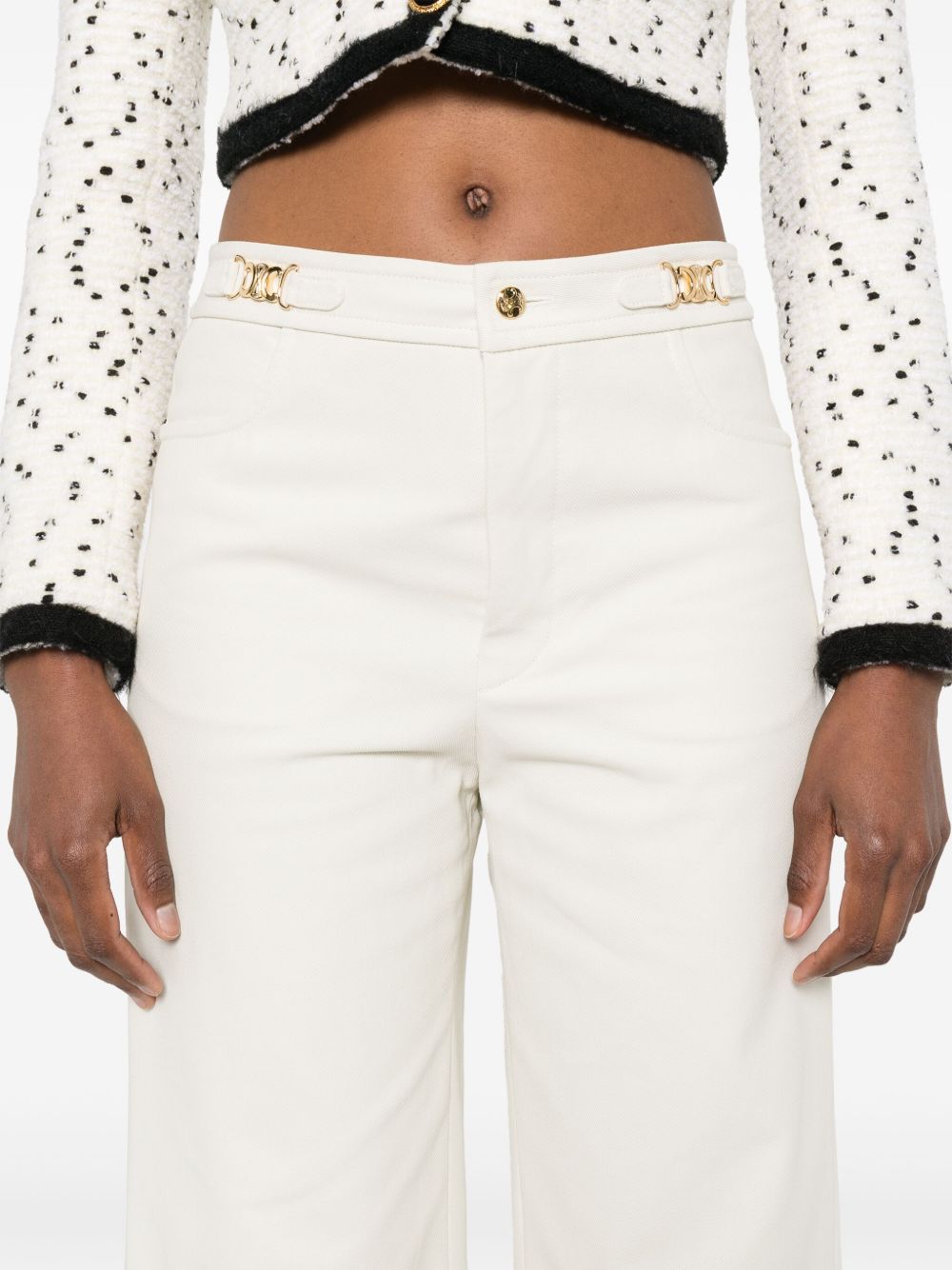 Celine Women Triomphe Cotton Trousers CELINE