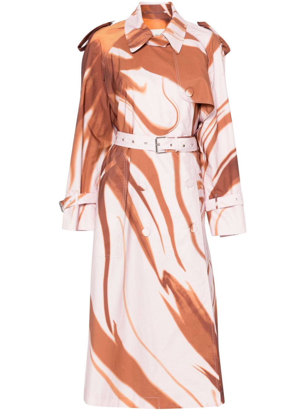 Dries Van Noten Women Risto Printed Cotton Trench Coat DRIES VAN NOTEN