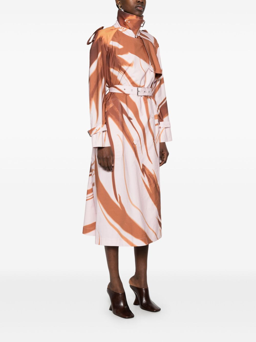 Dries Van Noten Women Risto Printed Cotton Trench Coat DRIES VAN NOTEN