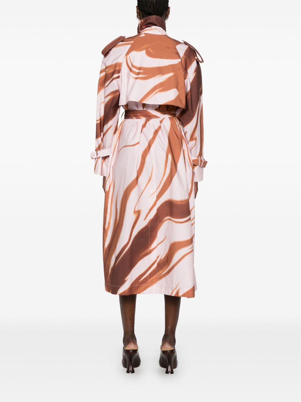 Dries Van Noten Women Risto Printed Cotton Trench Coat DRIES VAN NOTEN