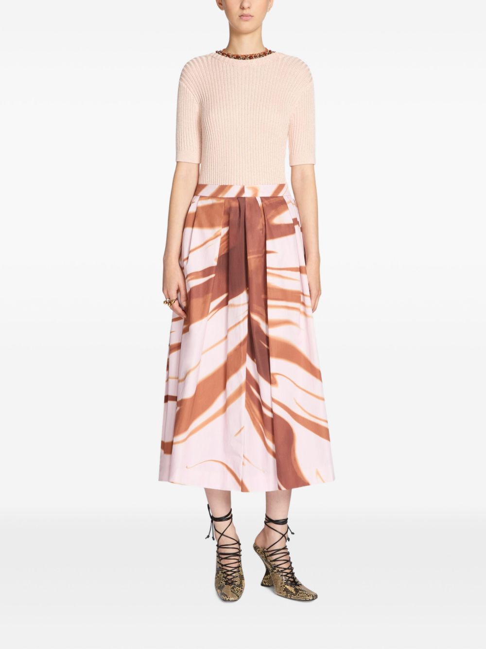 Dries Van Noten Women Soni Printed Midi Skirt DRIES VAN NOTEN