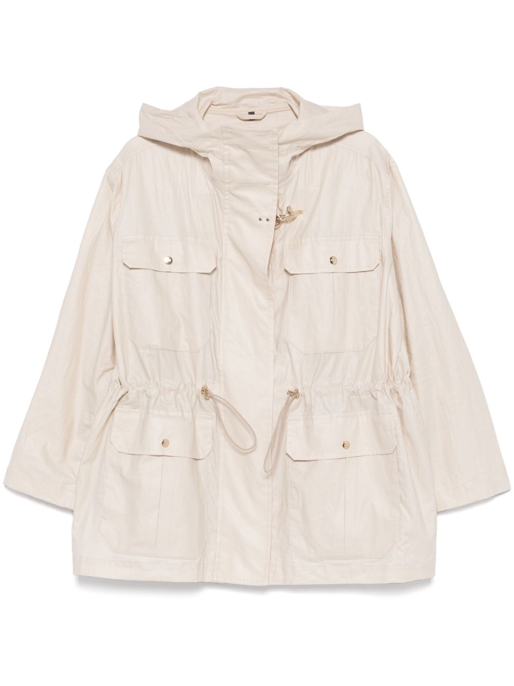 Fay Women Linen And Cotton Blend Parka Coat