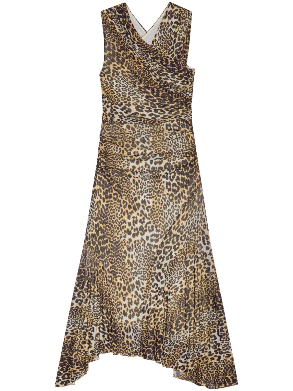 Ganni Women Leopard Print Midi Dress GANNI