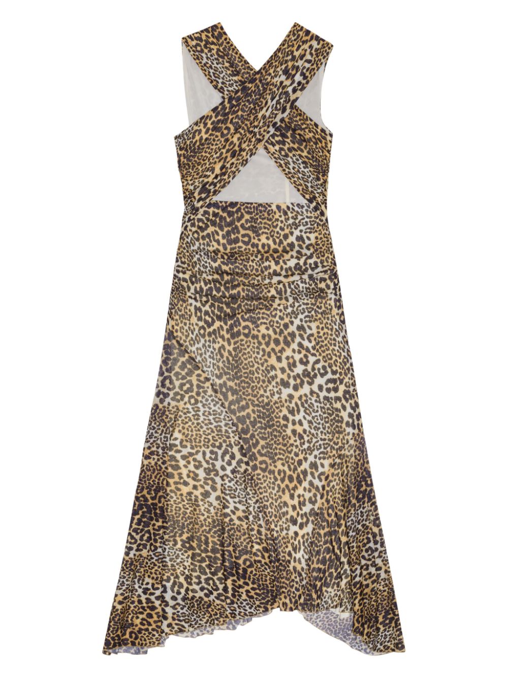 Ganni Women Leopard Print Midi Dress GANNI